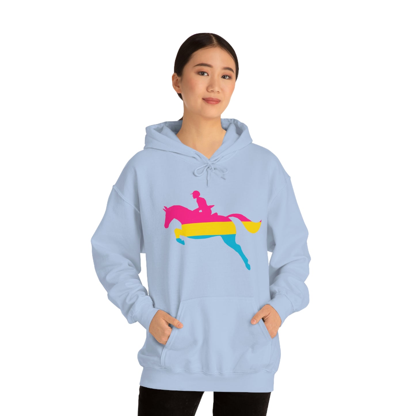 Pansexual - PRIDE, LOVE, and HORSES Hooded Sweatshirt