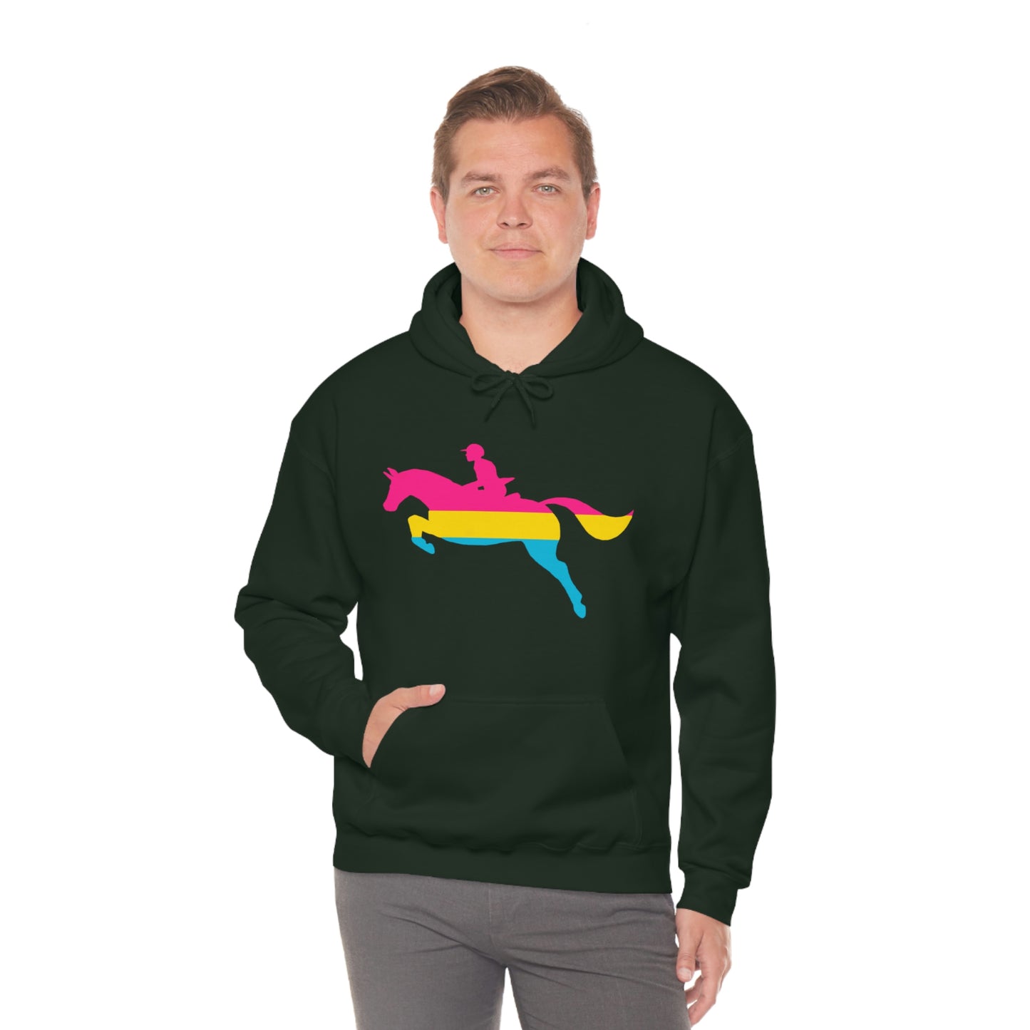 Pansexual - PRIDE, LOVE, and HORSES Hooded Sweatshirt
