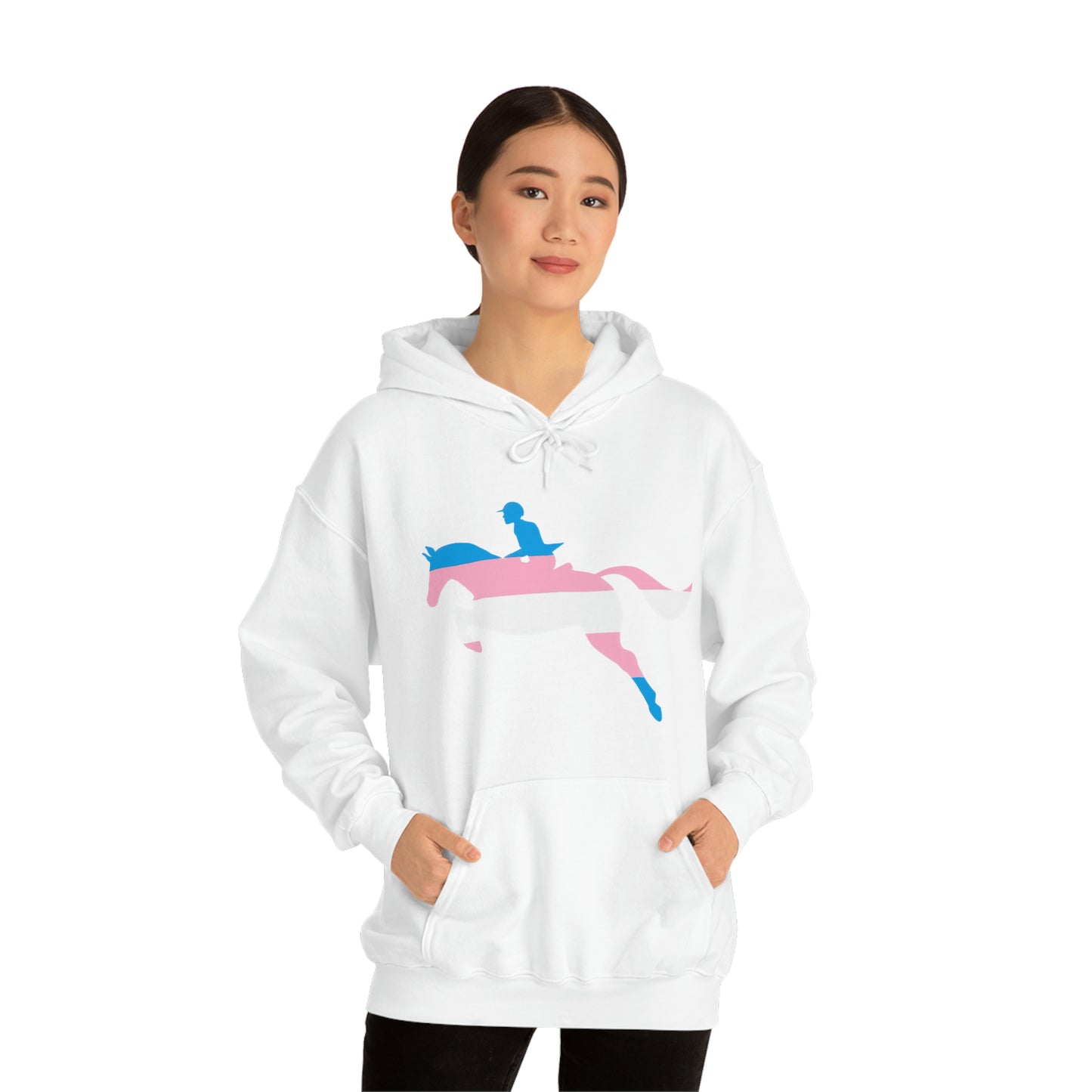 Transgender - PRIDE, LOVE, and HORSES Hooded Sweatshirt
