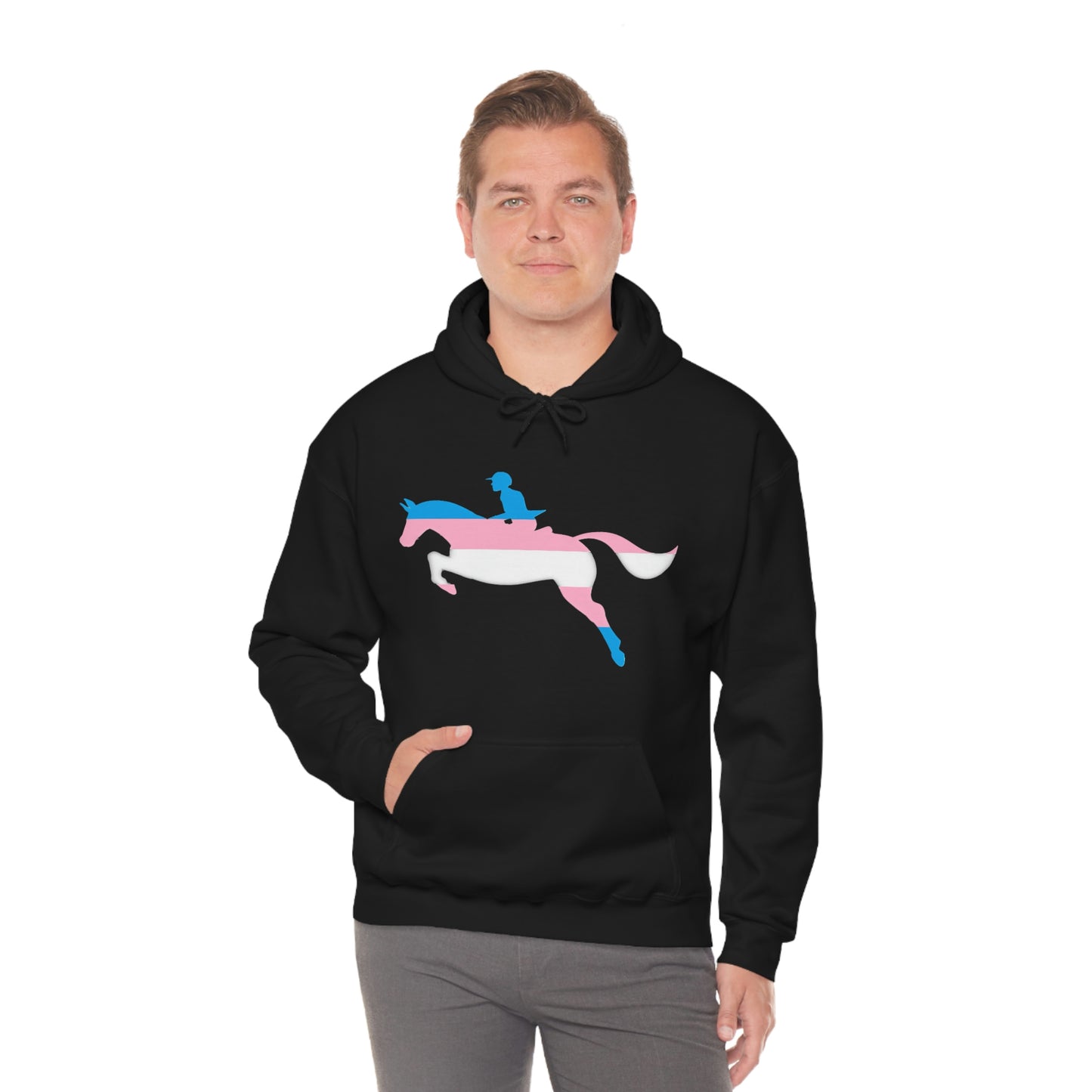 Transgender - PRIDE, LOVE, and HORSES Hooded Sweatshirt