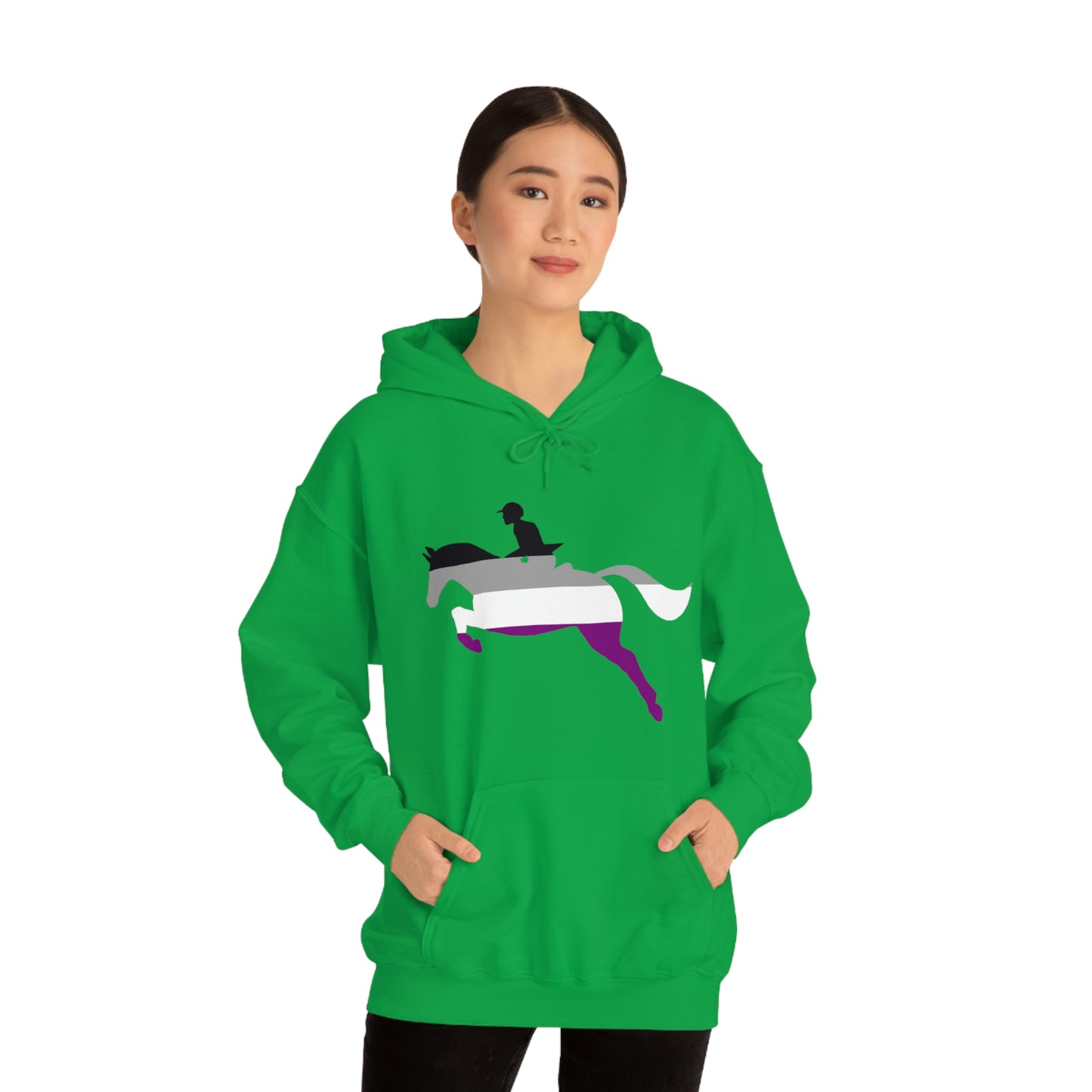 Asexual - PRIDE, LOVE, and HORSES Hooded Sweatshirt