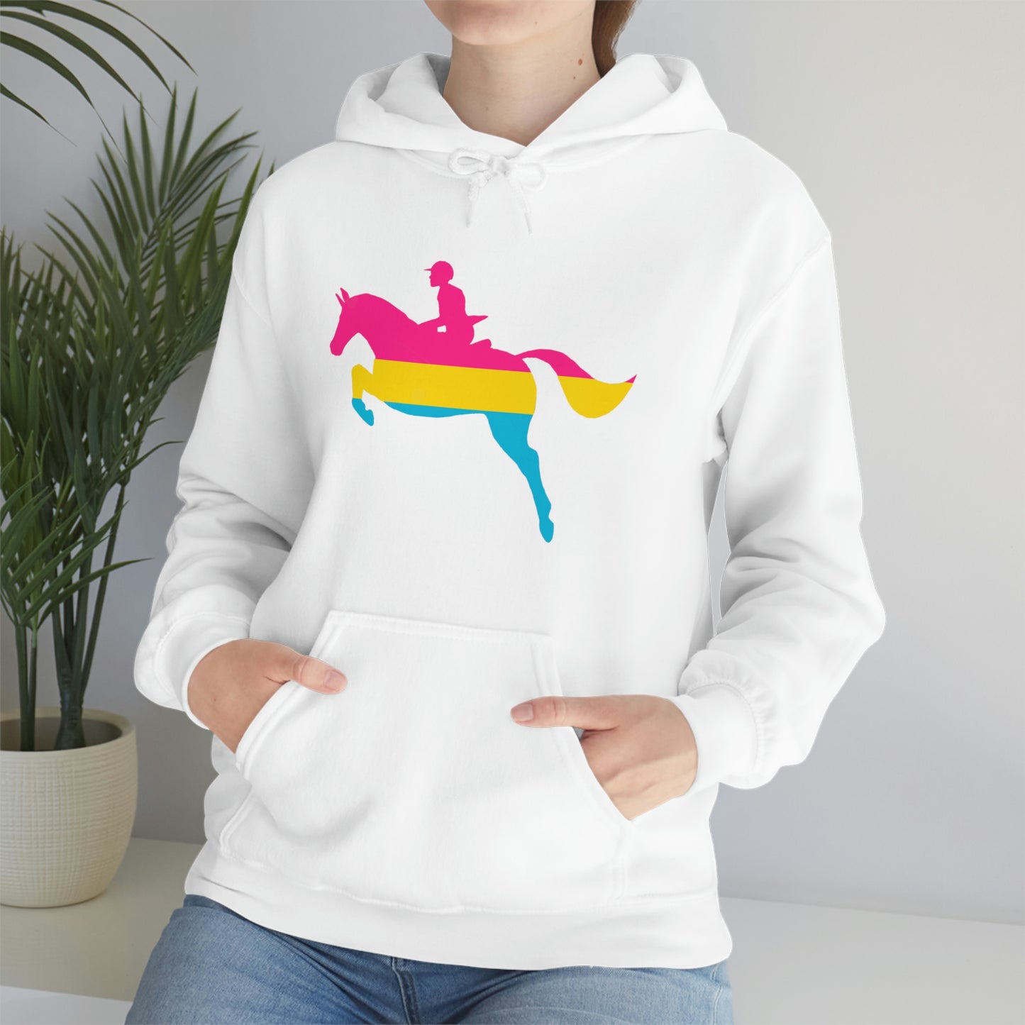 Pansexual - PRIDE, LOVE, and HORSES Hooded Sweatshirt