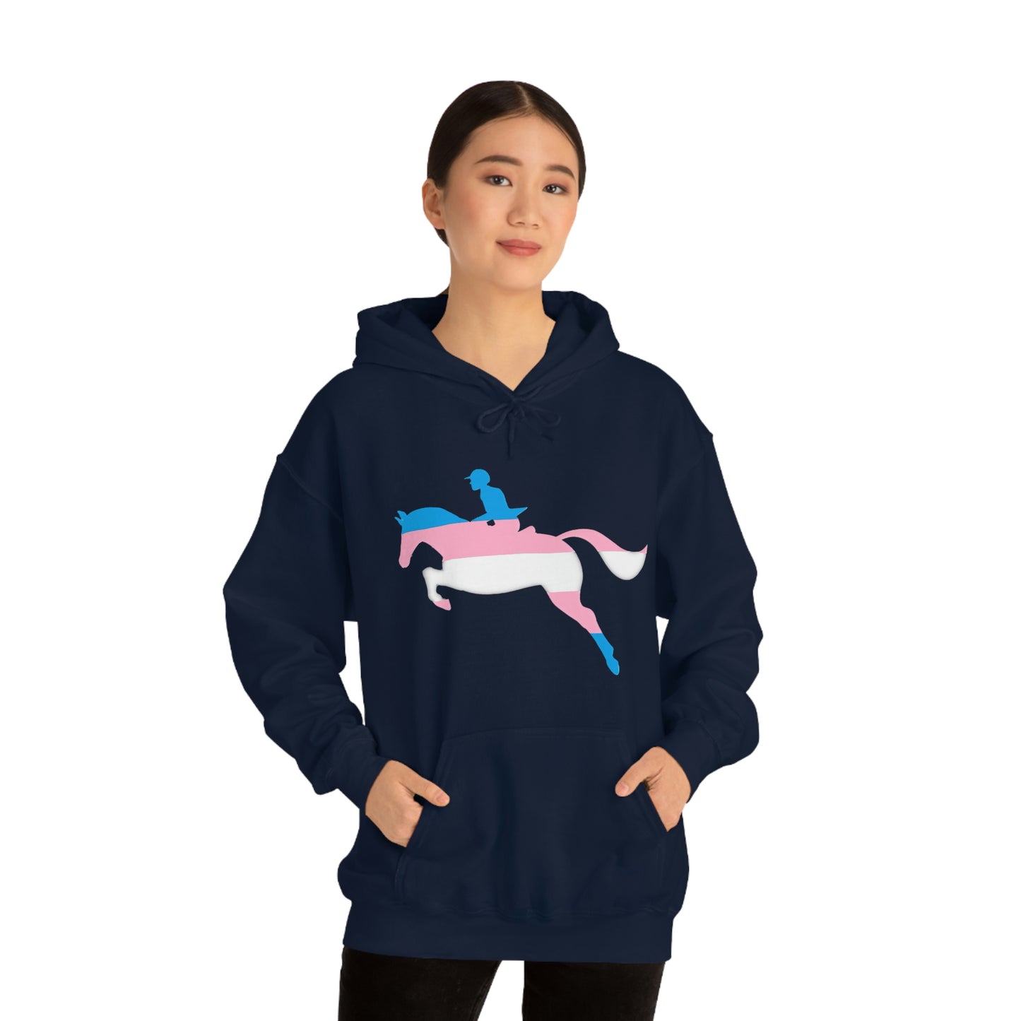 Transgender - PRIDE, LOVE, and HORSES Hooded Sweatshirt