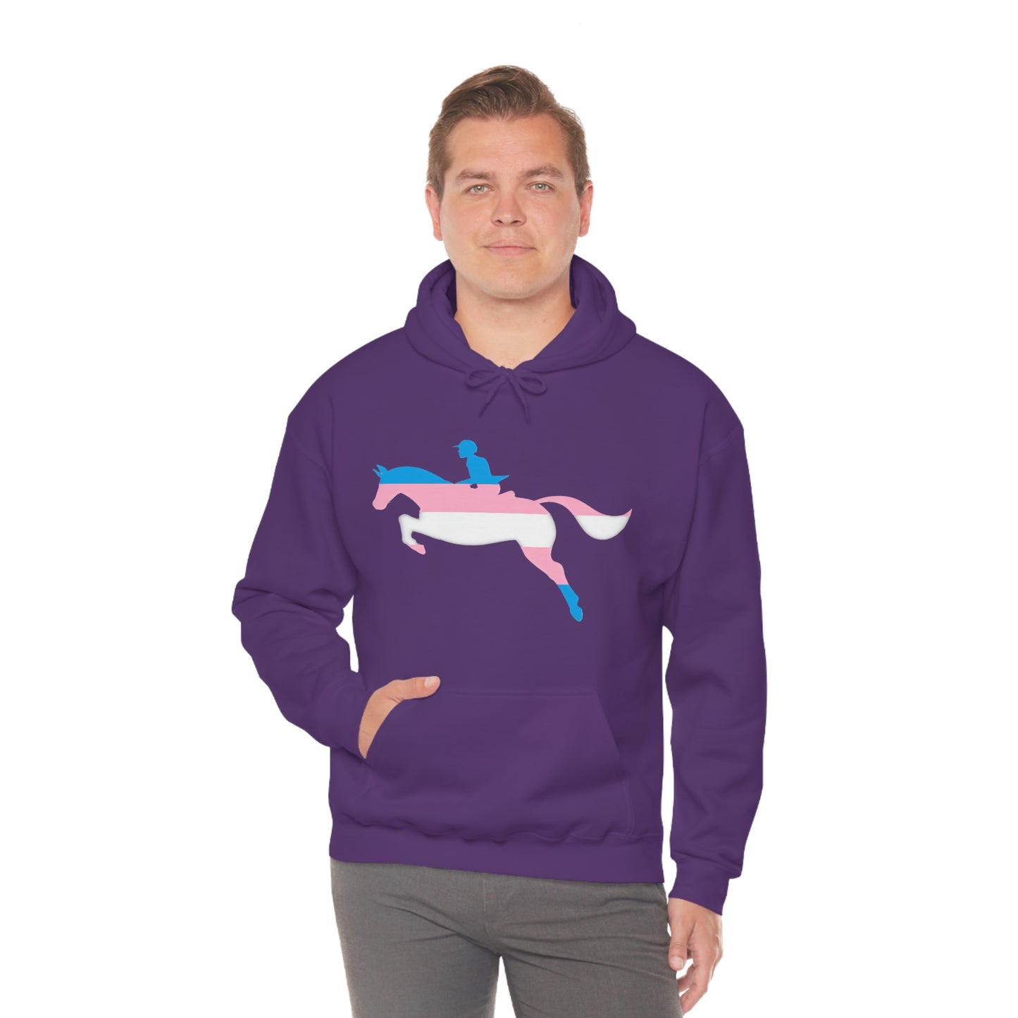 Transgender - PRIDE, LOVE, and HORSES Hooded Sweatshirt