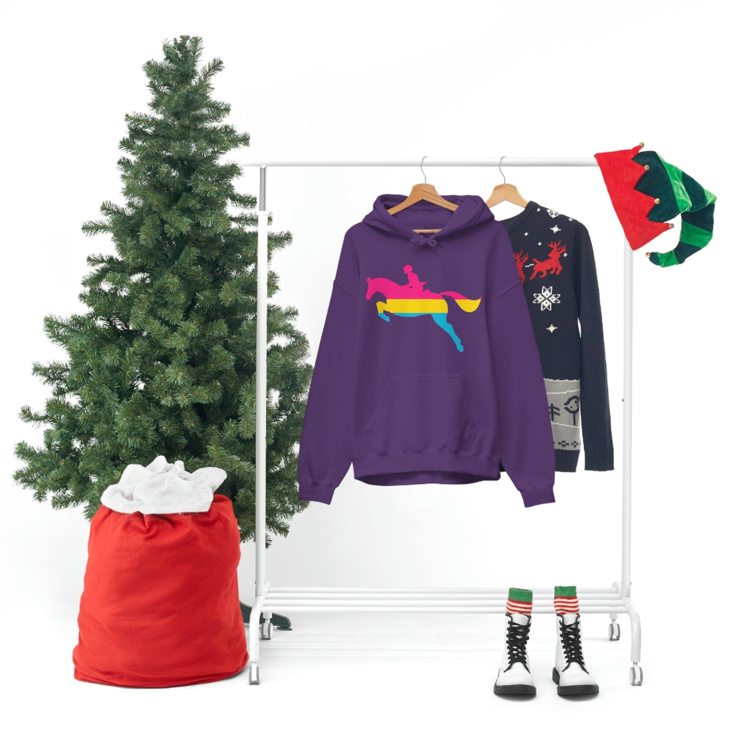 Pansexual - PRIDE, LOVE, and HORSES Hooded Sweatshirt