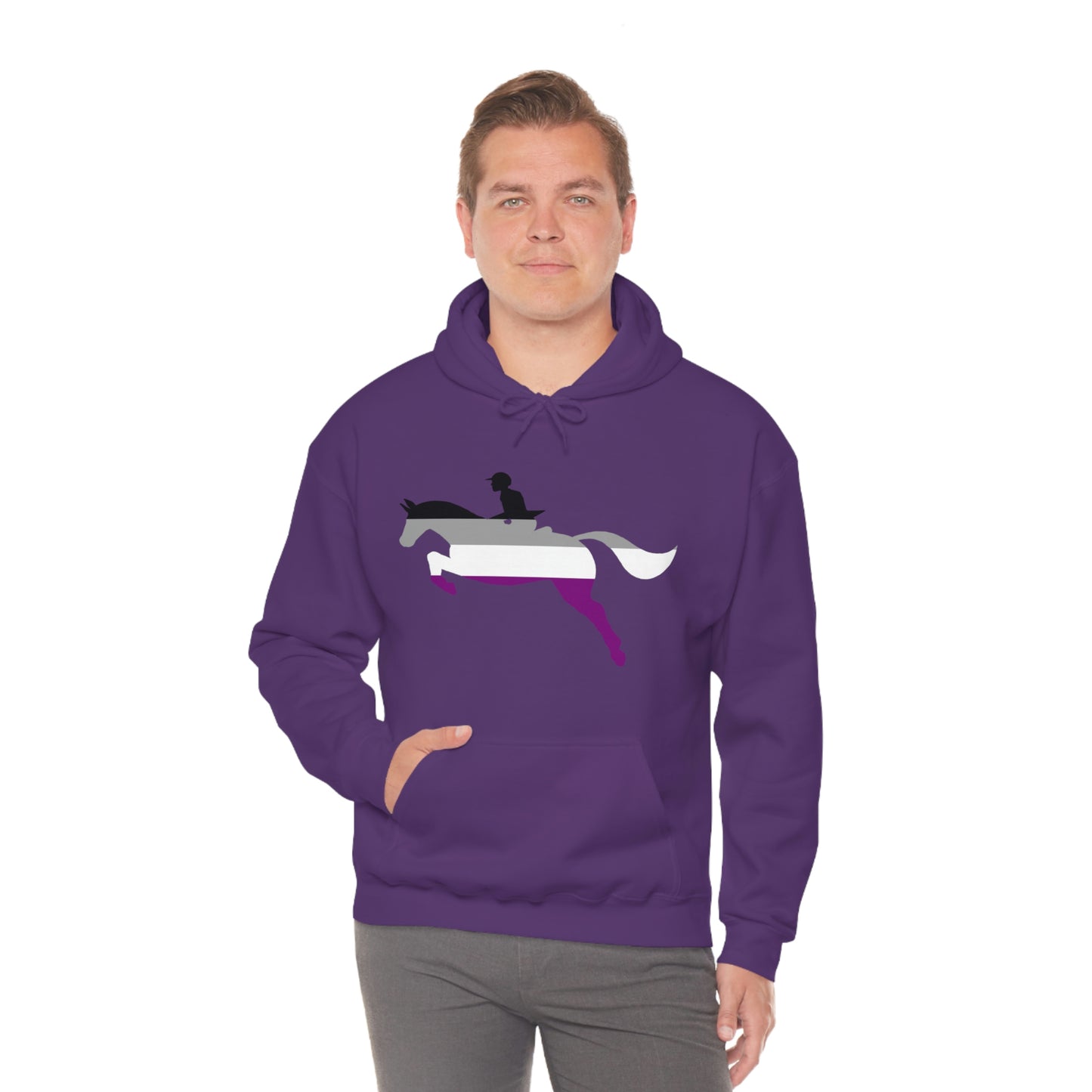 Asexual - PRIDE, LOVE, and HORSES Hooded Sweatshirt