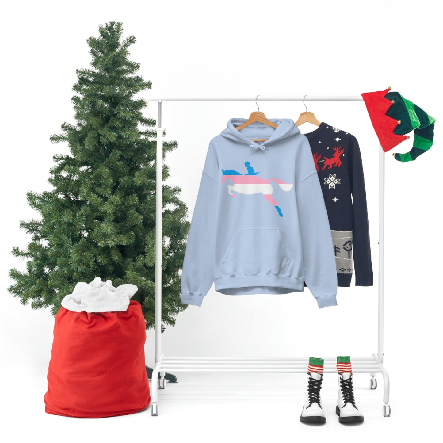 Transgender - PRIDE, LOVE, and HORSES Hooded Sweatshirt