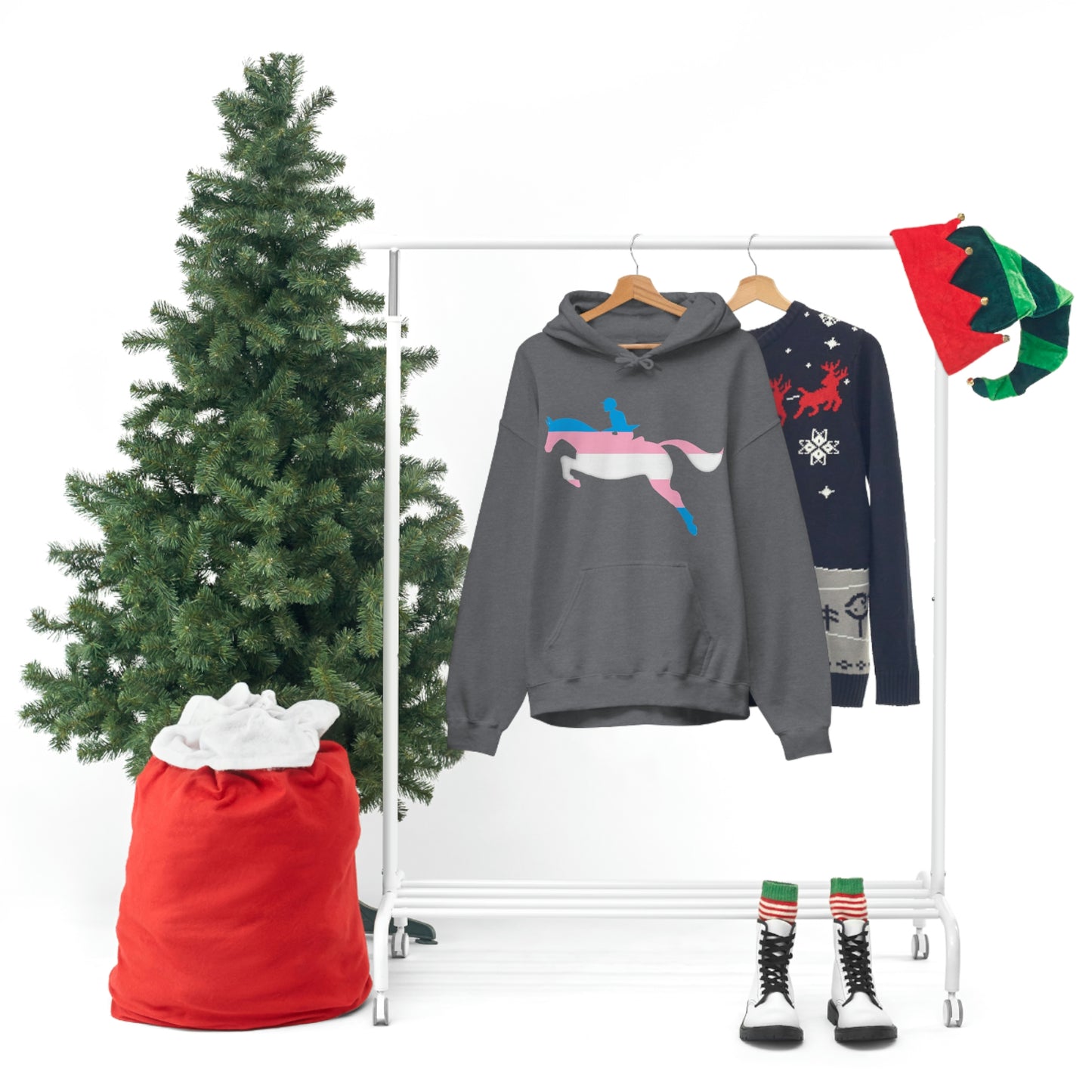 Transgender - PRIDE, LOVE, and HORSES Hooded Sweatshirt