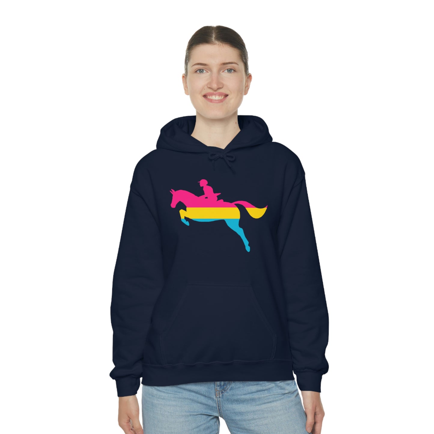 Pansexual - PRIDE, LOVE, and HORSES Hooded Sweatshirt