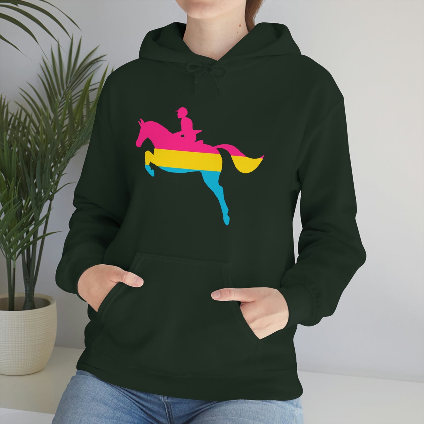 Pansexual - PRIDE, LOVE, and HORSES Hooded Sweatshirt