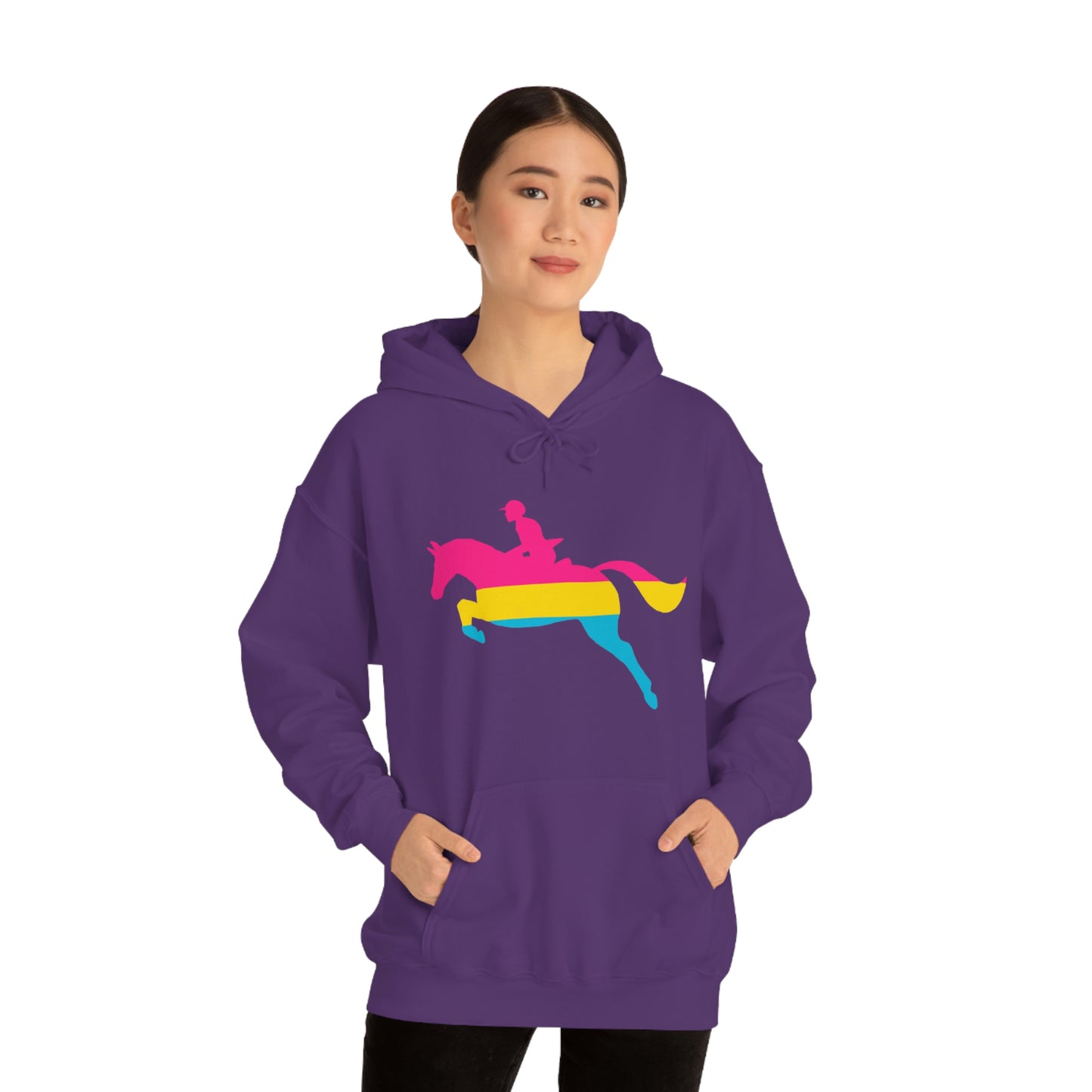 Pansexual - PRIDE, LOVE, and HORSES Hooded Sweatshirt