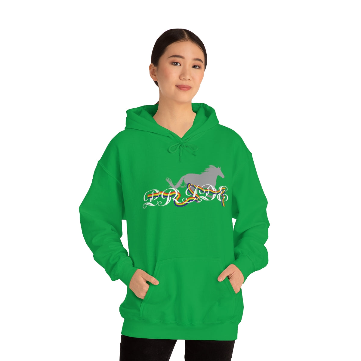 PRIDE in cursive Hooded Sweatshirt