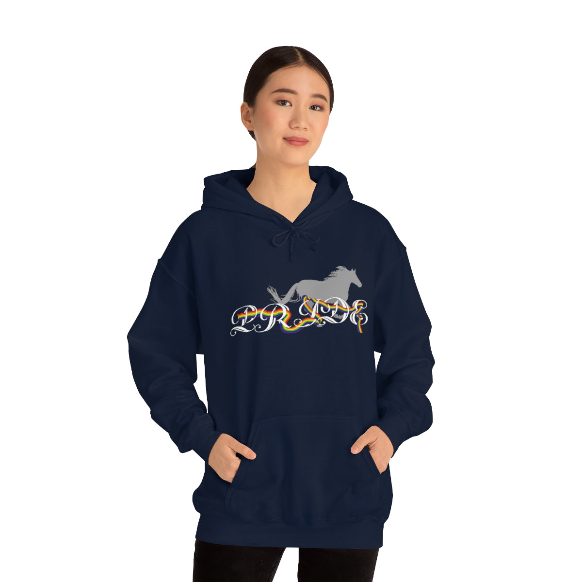 PRIDE in cursive Hooded Sweatshirt