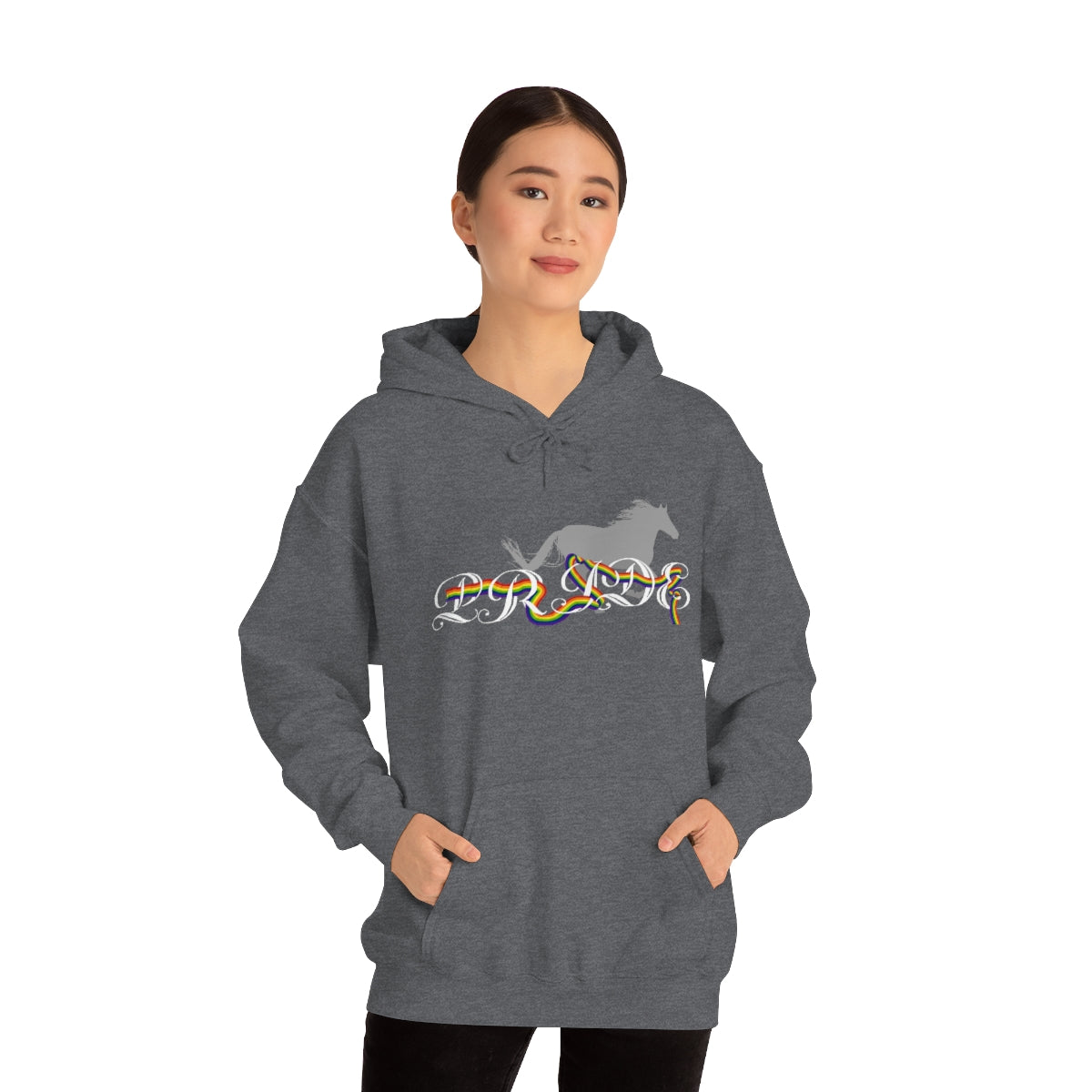 PRIDE in cursive Hooded Sweatshirt