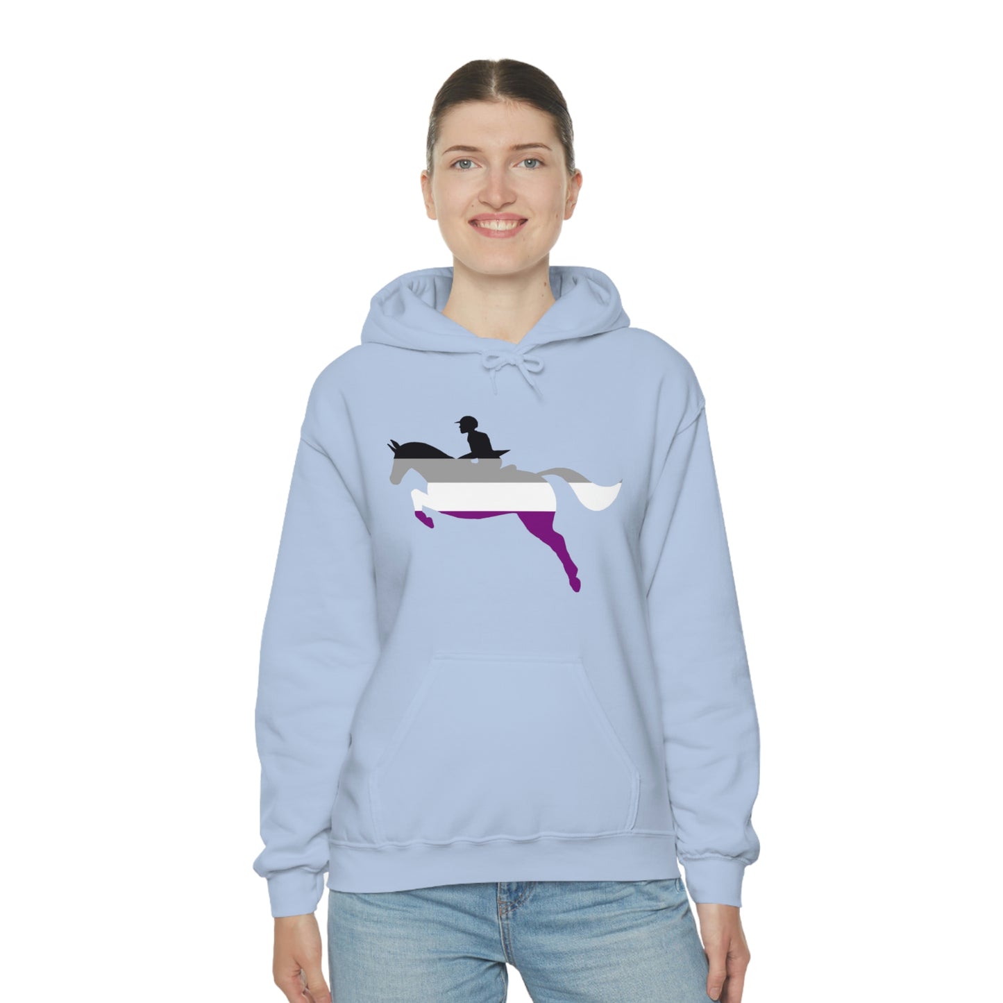 Asexual - PRIDE, LOVE, and HORSES Hooded Sweatshirt