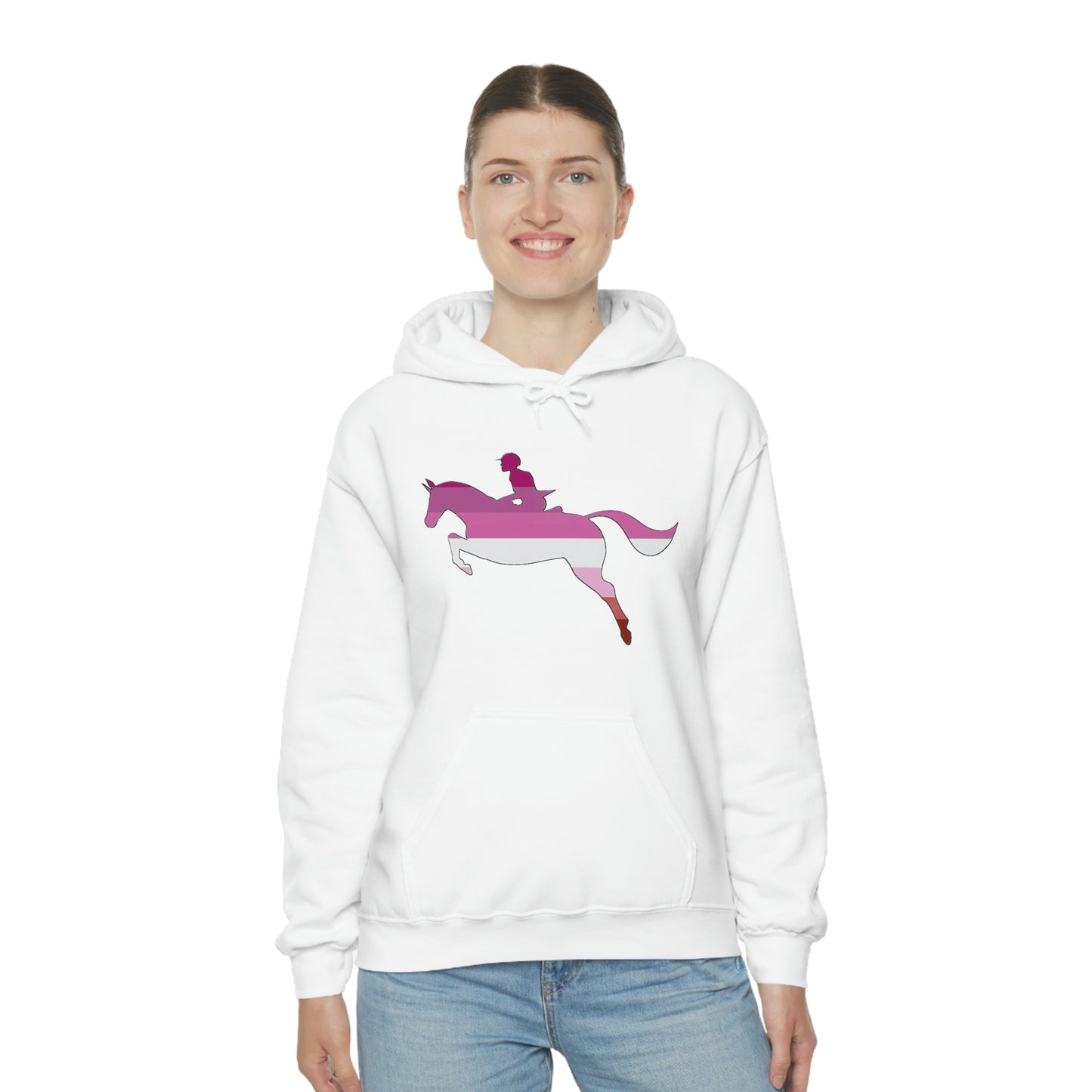 Lesbian - PRIDE, LOVE, and HORSES Hooded Sweatshirt