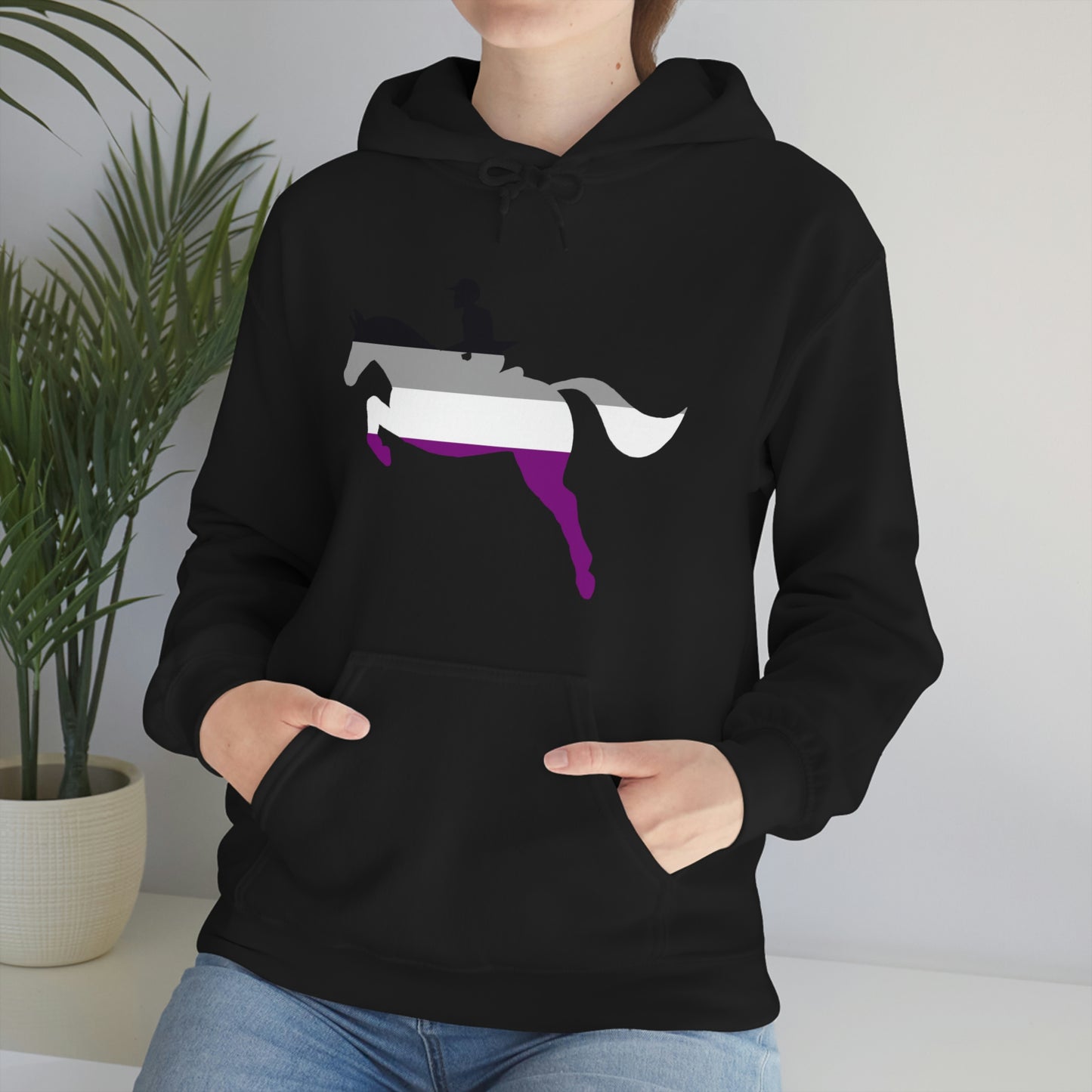Asexual - PRIDE, LOVE, and HORSES Hooded Sweatshirt