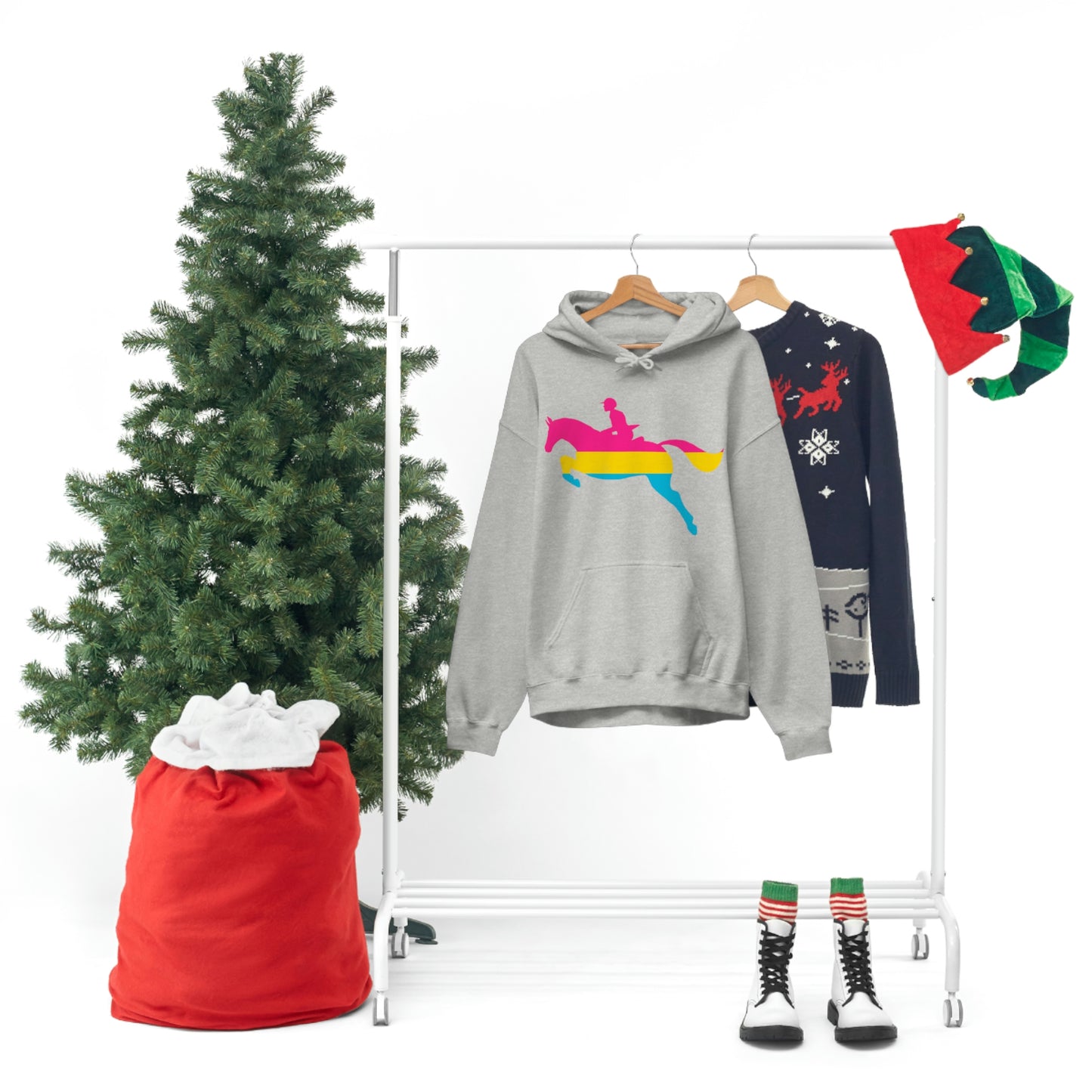 Pansexual - PRIDE, LOVE, and HORSES Hooded Sweatshirt