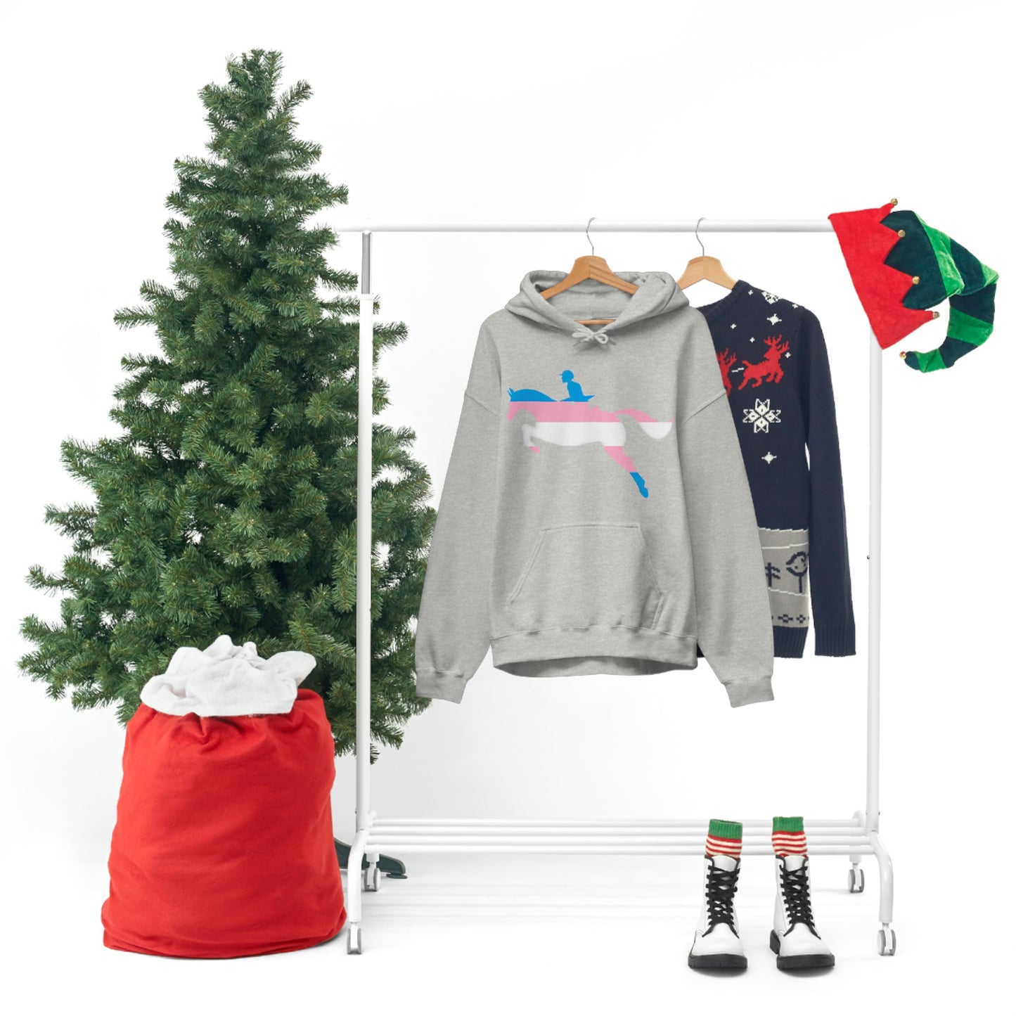 Transgender - PRIDE, LOVE, and HORSES Hooded Sweatshirt