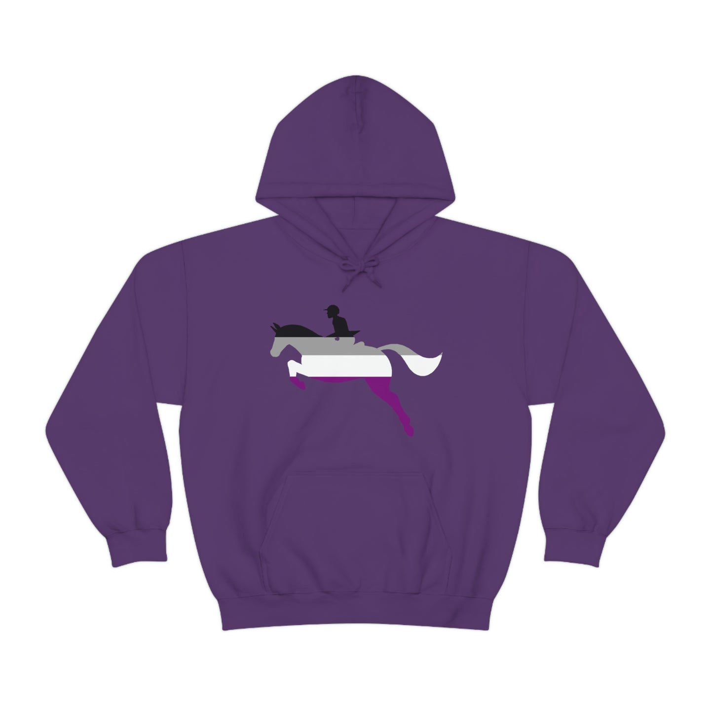 Asexual - PRIDE, LOVE, and HORSES Hooded Sweatshirt