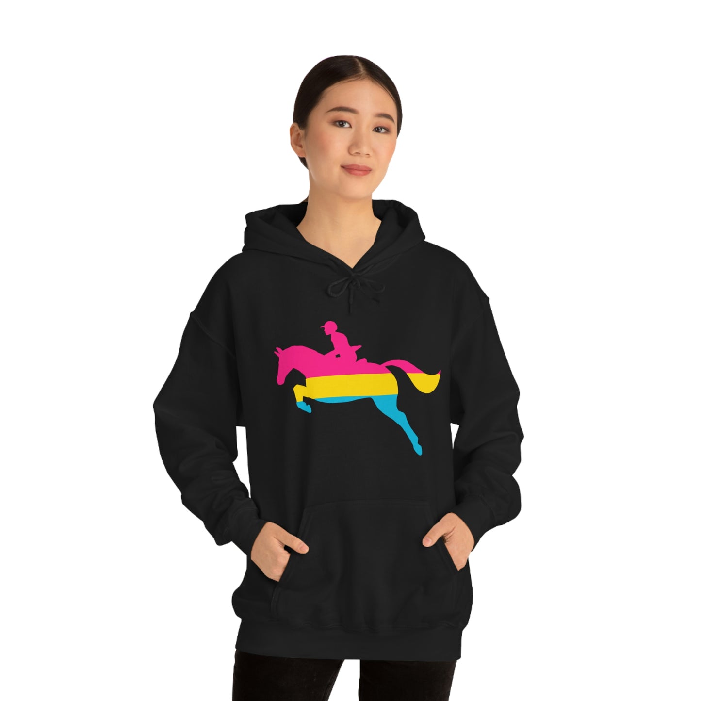 Pansexual - PRIDE, LOVE, and HORSES Hooded Sweatshirt