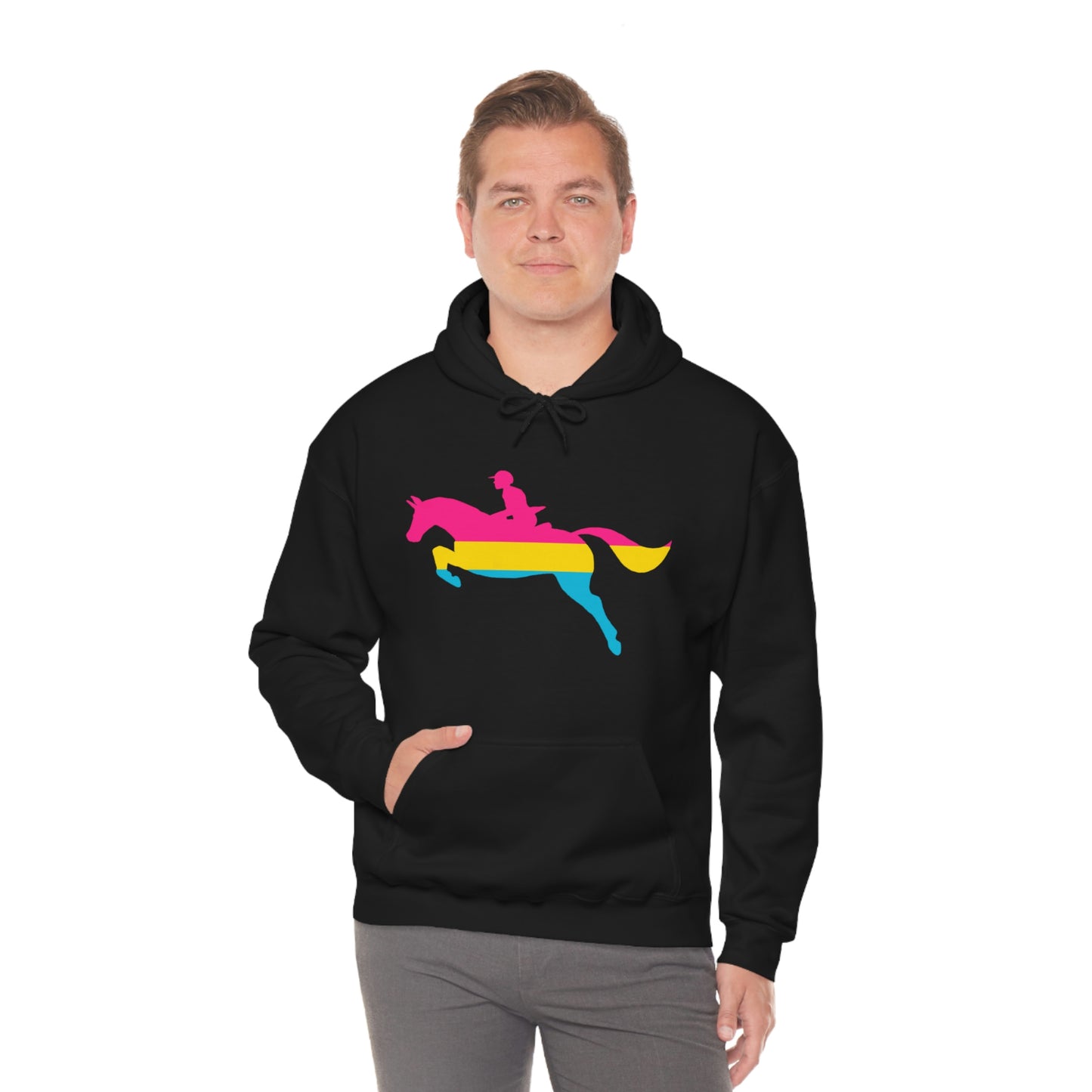Pansexual - PRIDE, LOVE, and HORSES Hooded Sweatshirt