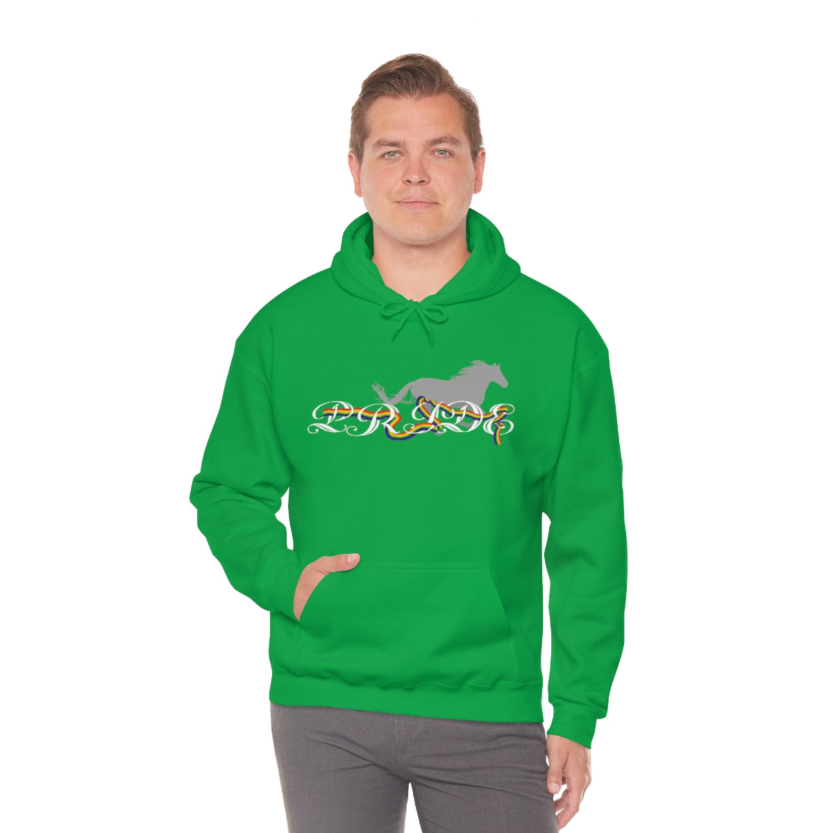PRIDE in cursive Hooded Sweatshirt