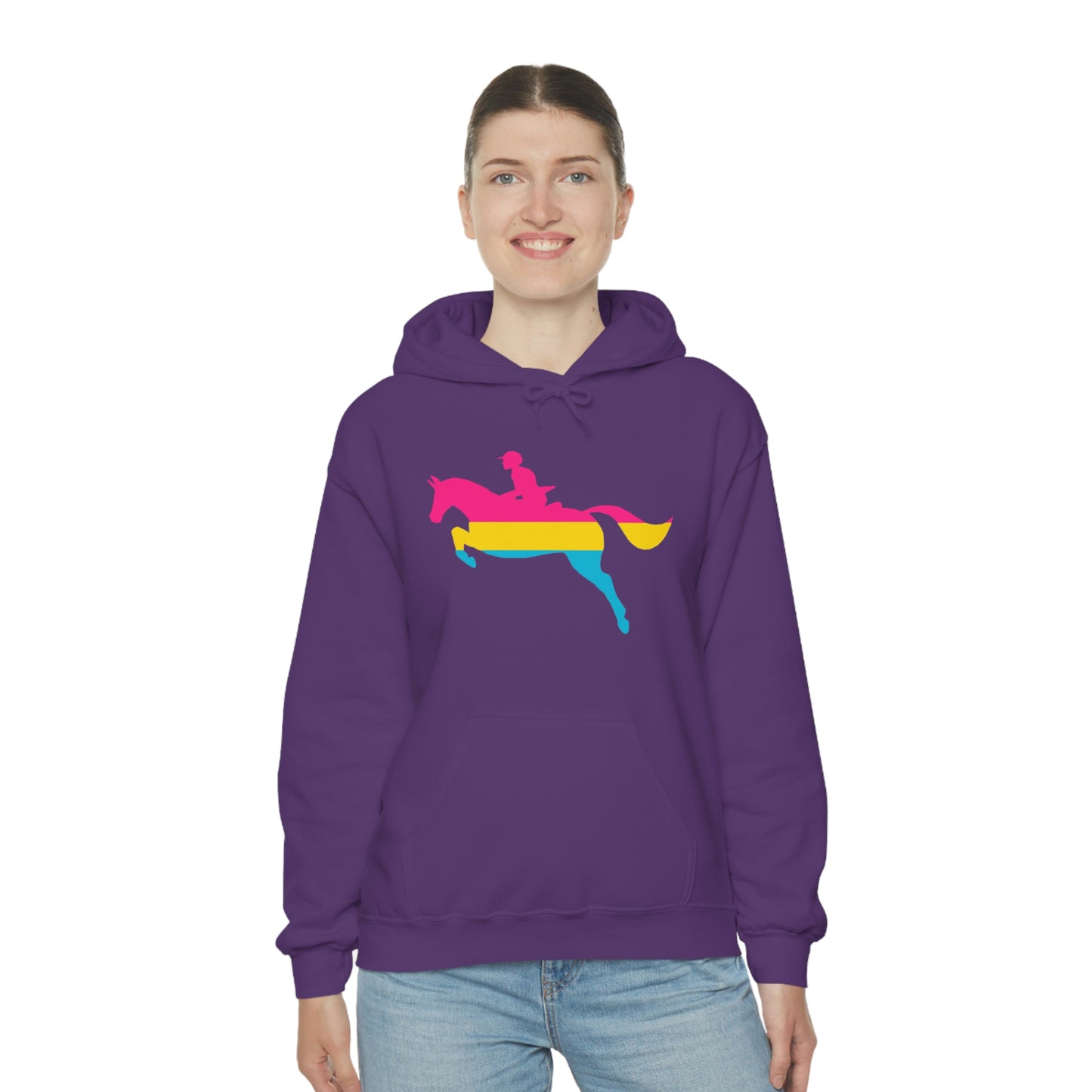 Pansexual - PRIDE, LOVE, and HORSES Hooded Sweatshirt