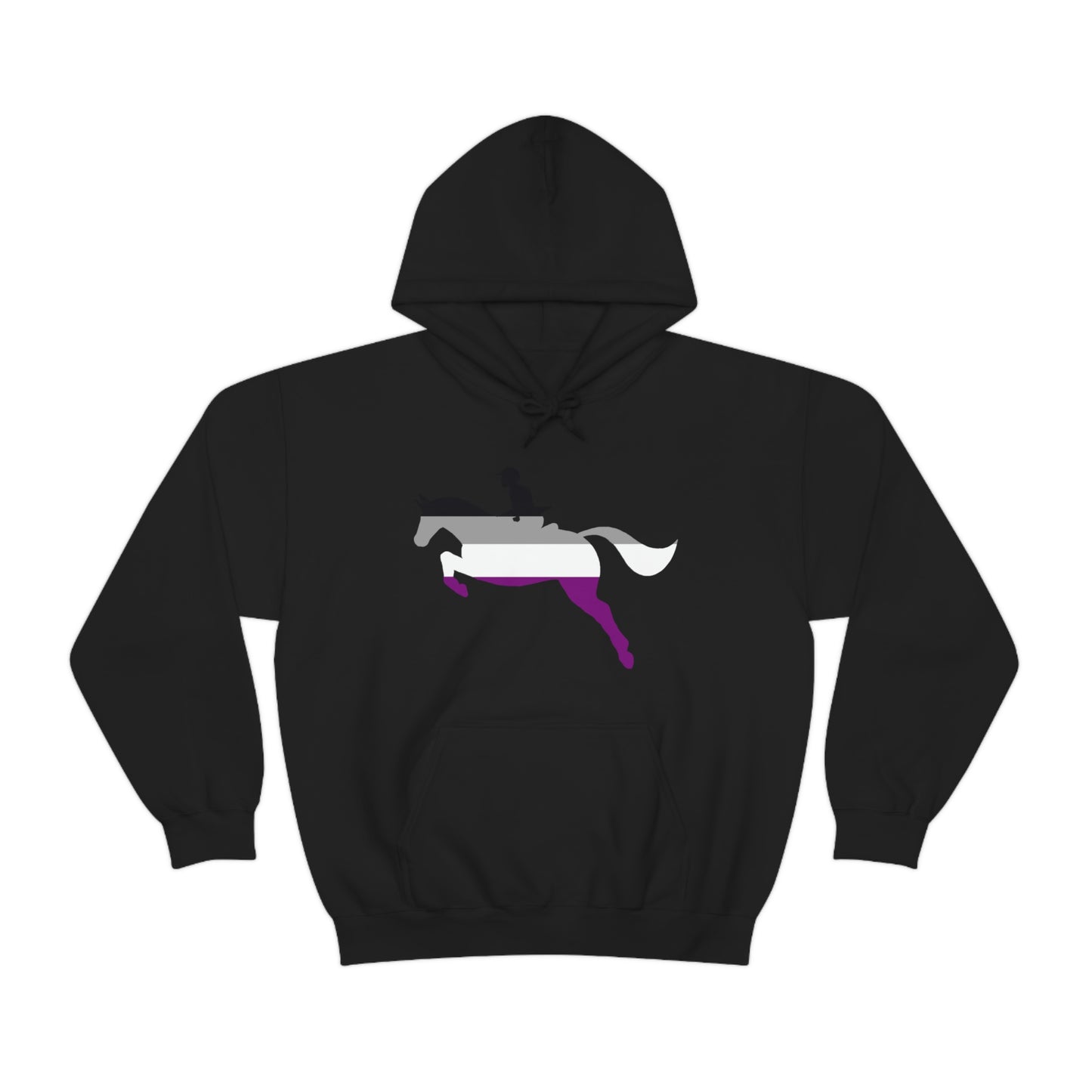 Asexual - PRIDE, LOVE, and HORSES Hooded Sweatshirt