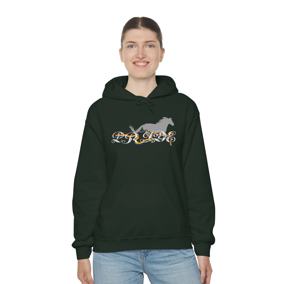 PRIDE in cursive Hooded Sweatshirt