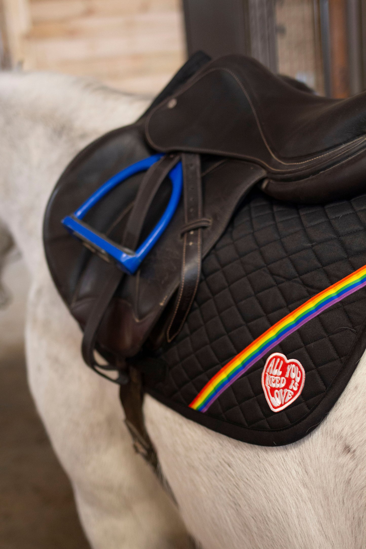PRIDE - Love is Love Saddle Pad - Black - PRE ORDER ONLY