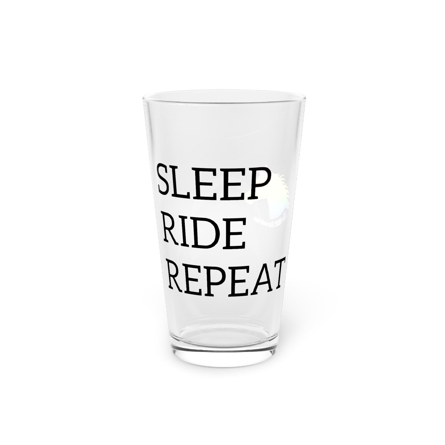 Sleep Ride Repeat Pint Glass, 16oz