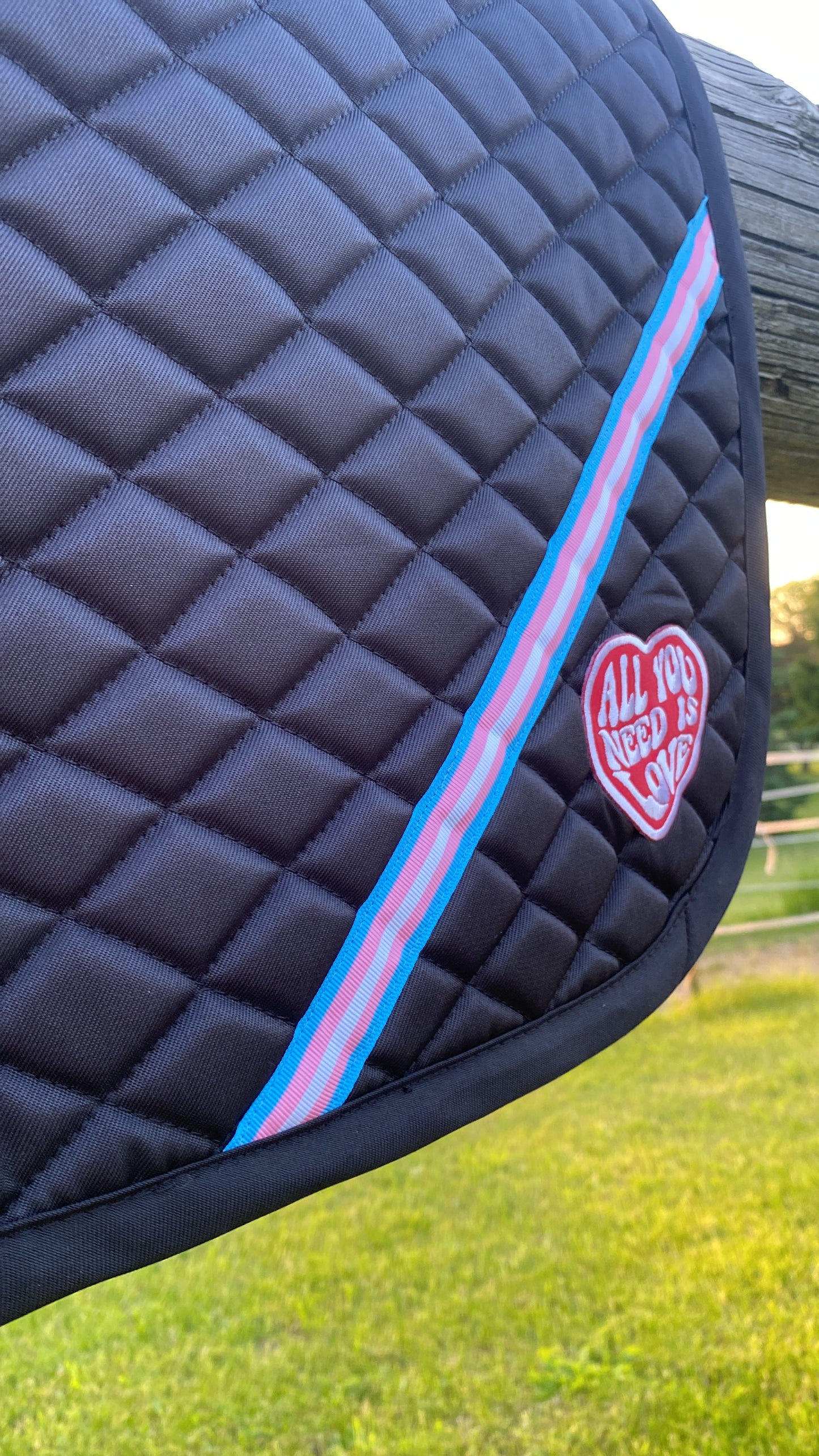 TRANS PRIDE - Love is Love Saddle Pad - Black