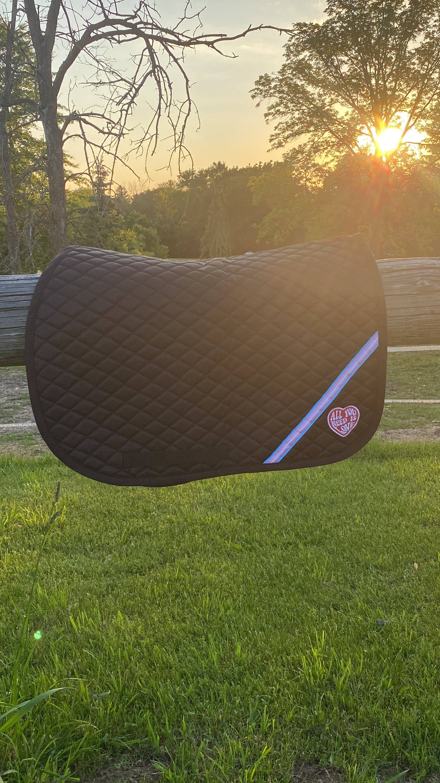 TRANS PRIDE - Love is Love Saddle Pad - Black