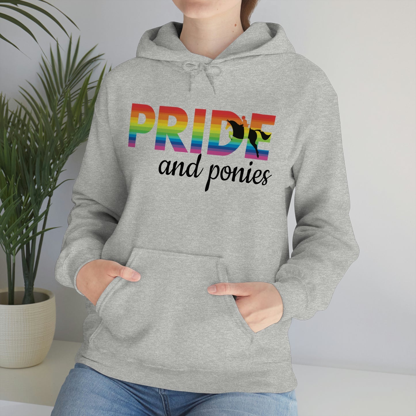 Unisex PRIDE and ponies Hooded Sweatshirt