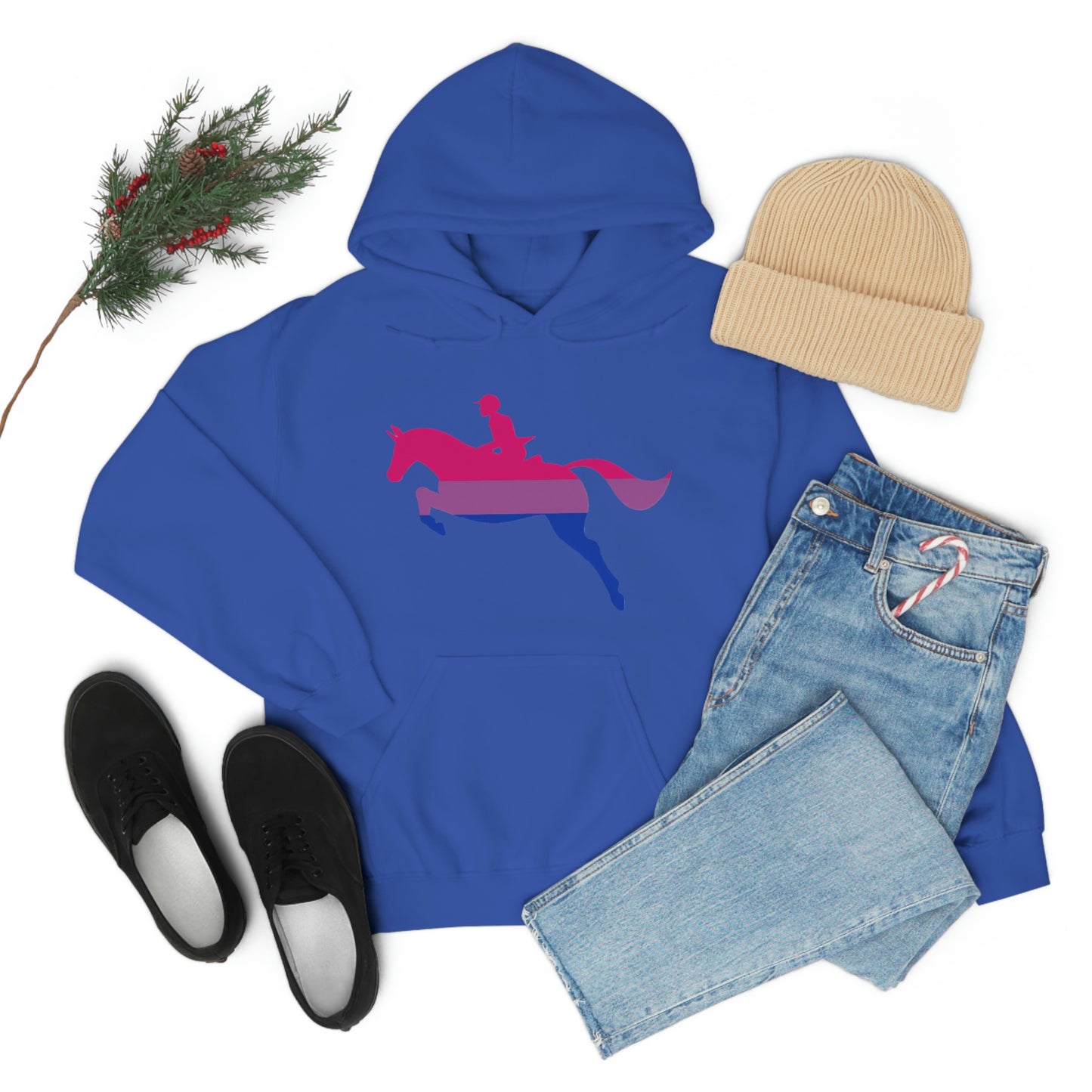 Bisexual - PRIDE, LOVE, and HORSES Hooded Sweatshirt