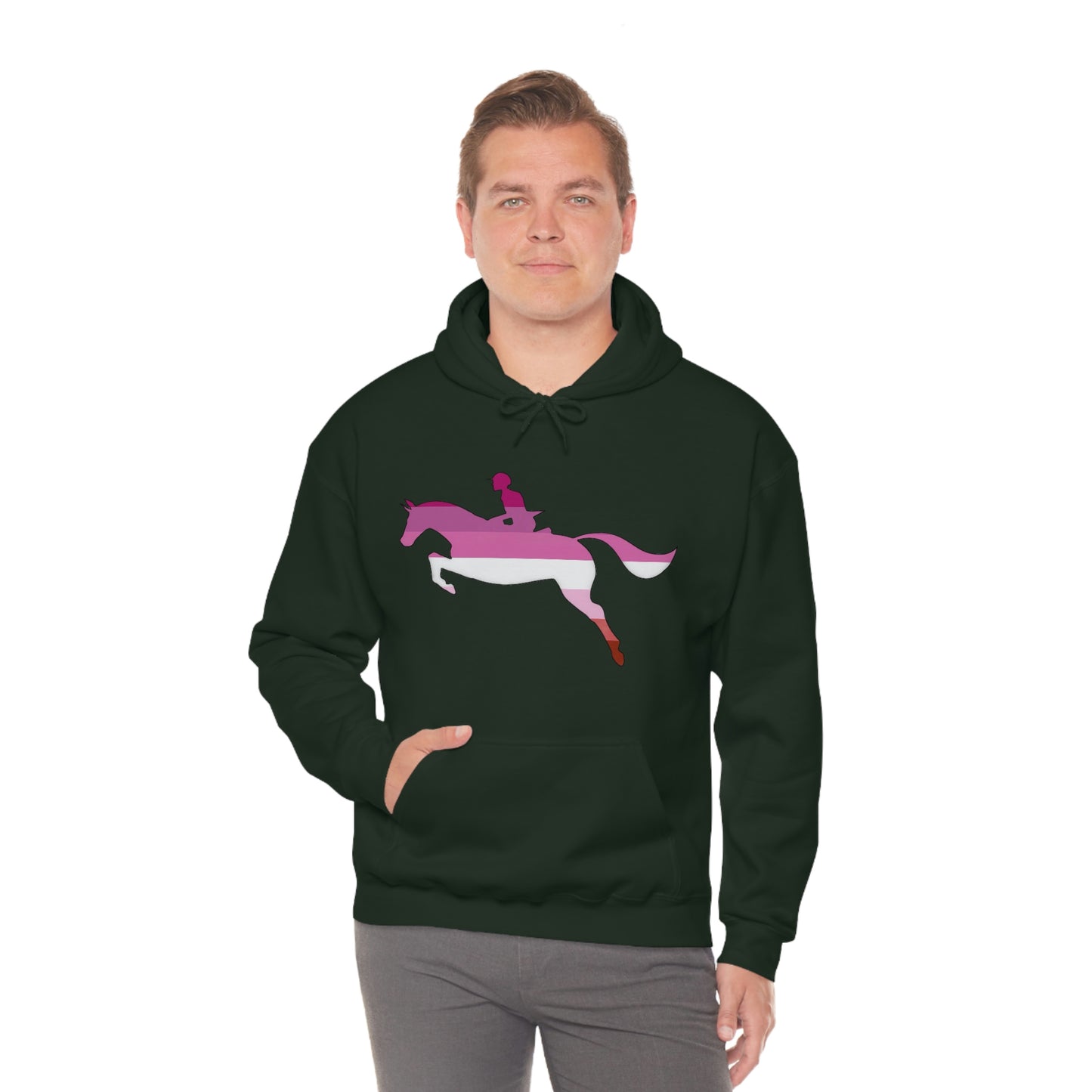 Lesbian - PRIDE, LOVE, and HORSES Hooded Sweatshirt