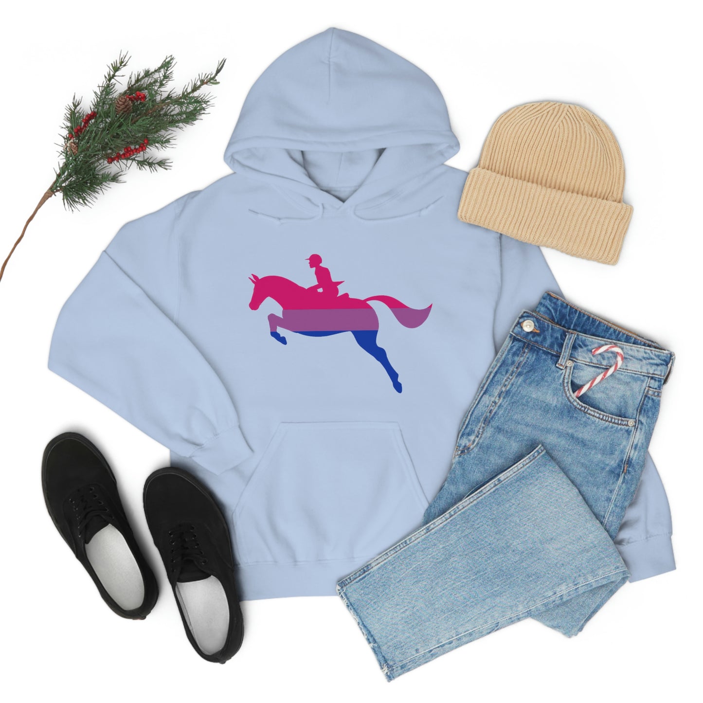 Bisexual - PRIDE, LOVE, and HORSES Hooded Sweatshirt