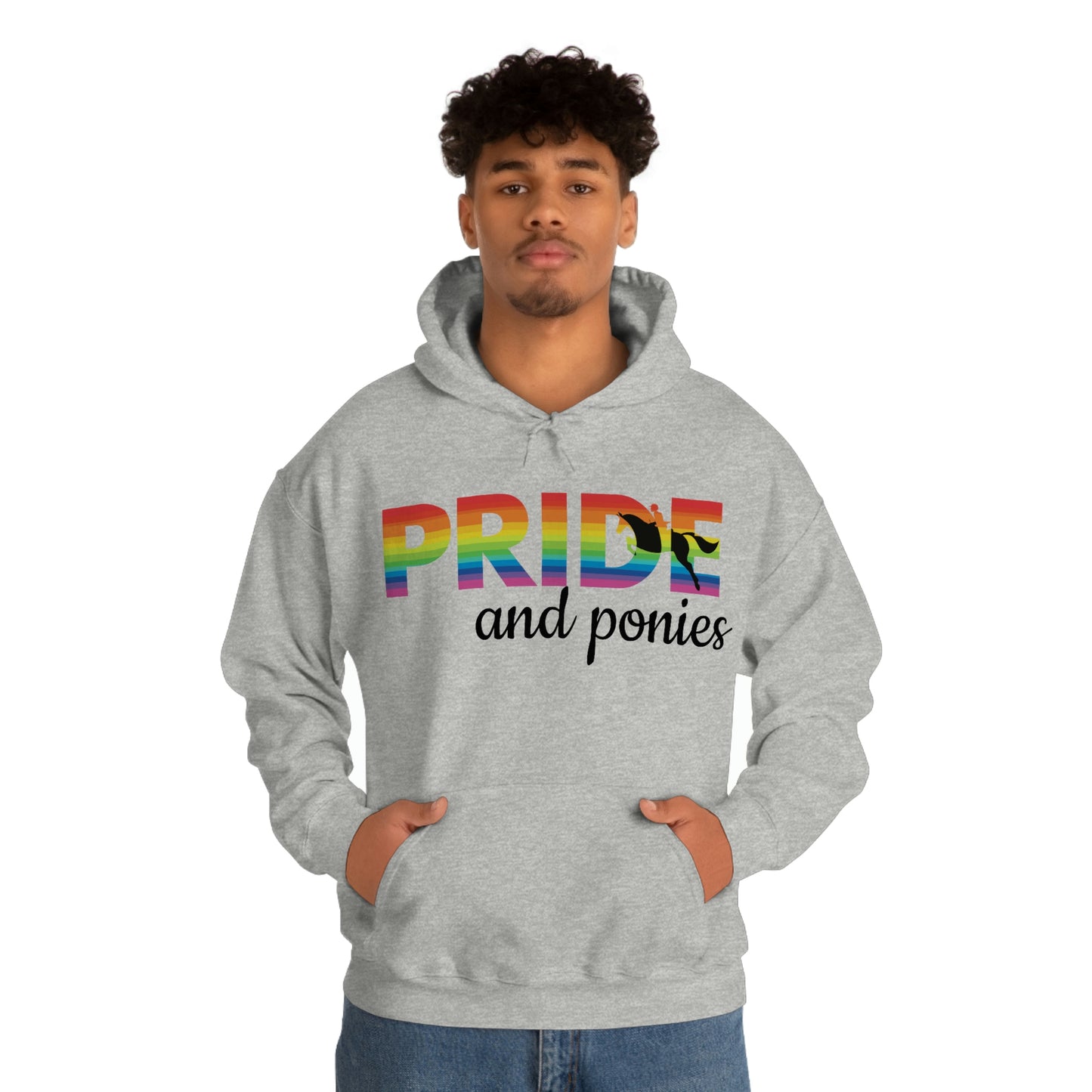 Unisex PRIDE and ponies Hooded Sweatshirt