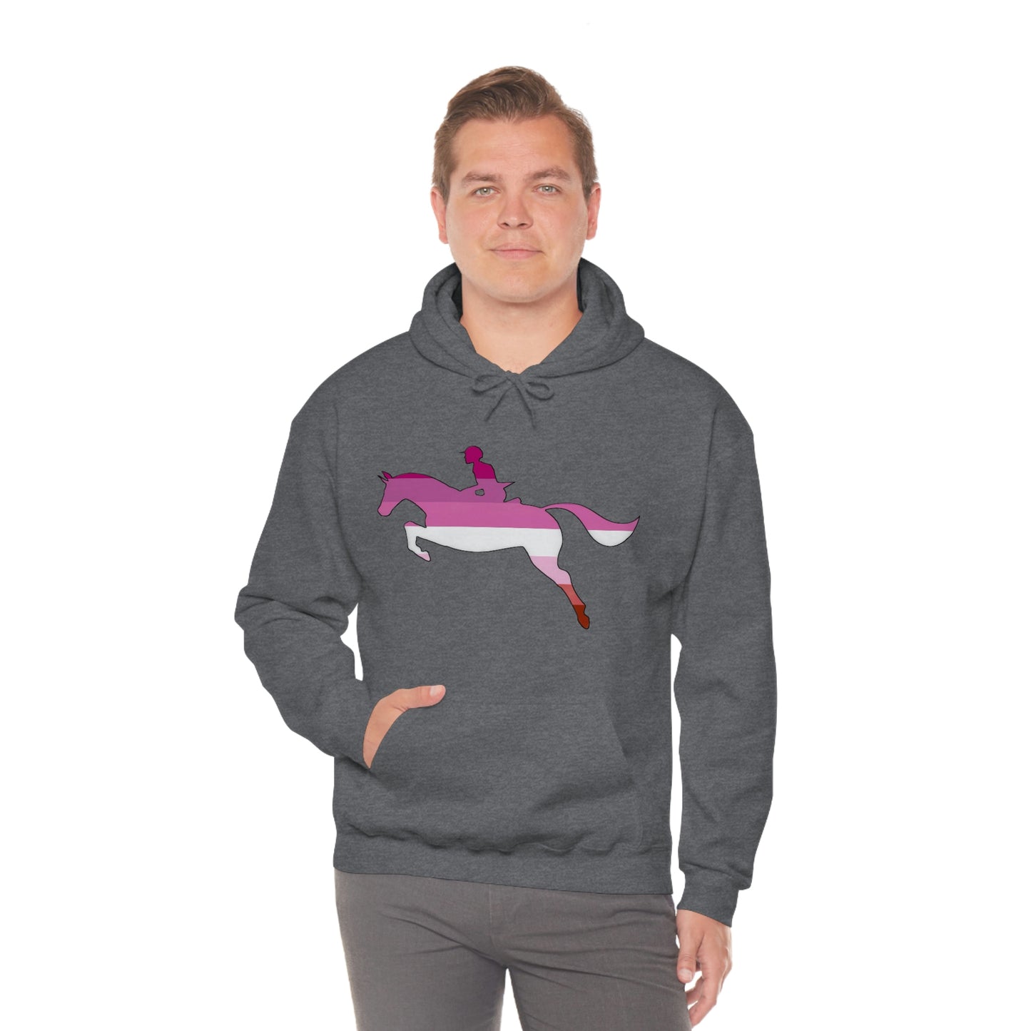 Lesbian - PRIDE, LOVE, and HORSES Hooded Sweatshirt