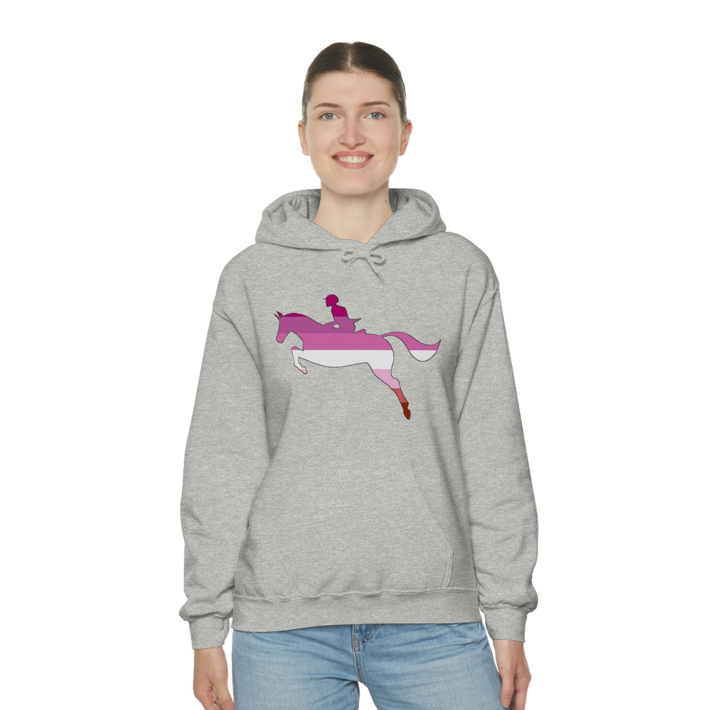 Lesbian - PRIDE, LOVE, and HORSES Hooded Sweatshirt