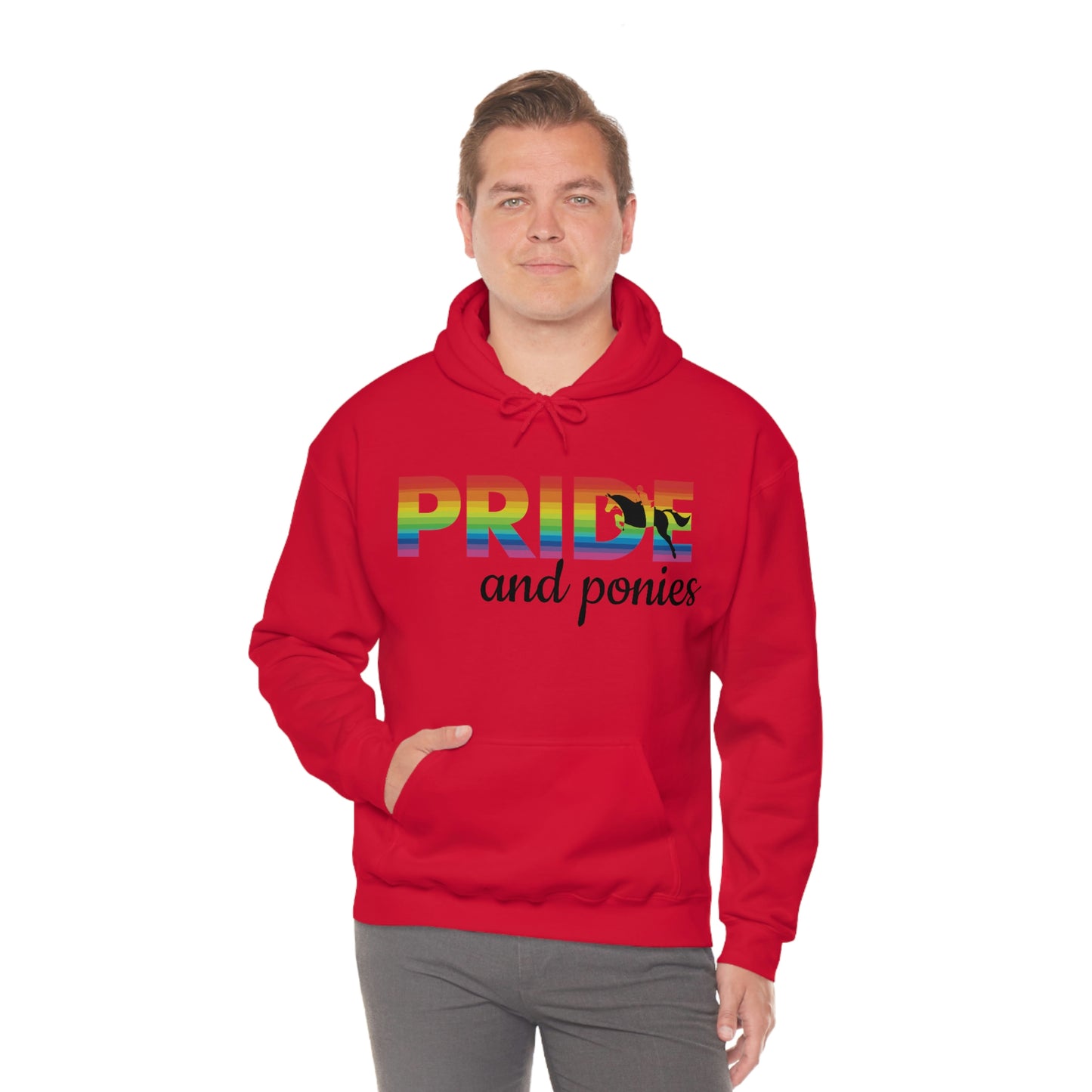 Unisex PRIDE and ponies Hooded Sweatshirt