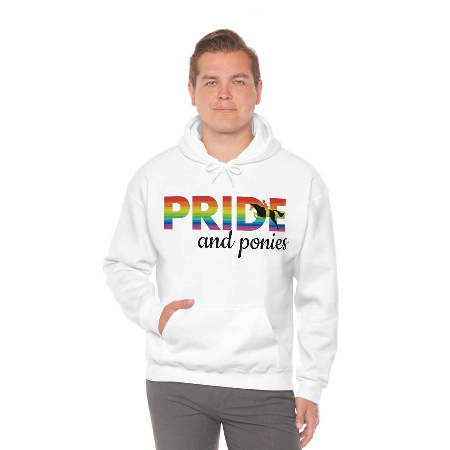 Unisex PRIDE and ponies Hooded Sweatshirt