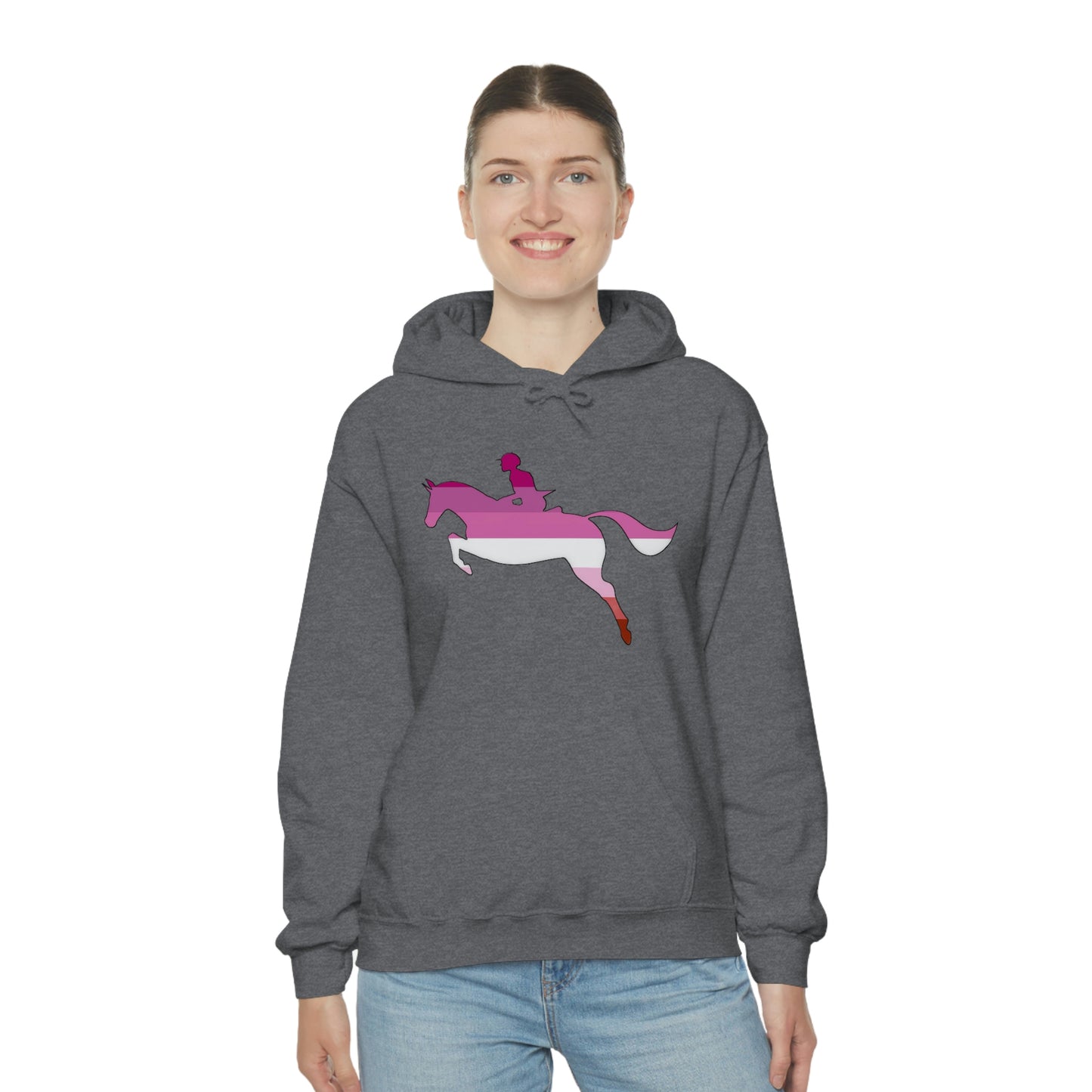 Lesbian - PRIDE, LOVE, and HORSES Hooded Sweatshirt