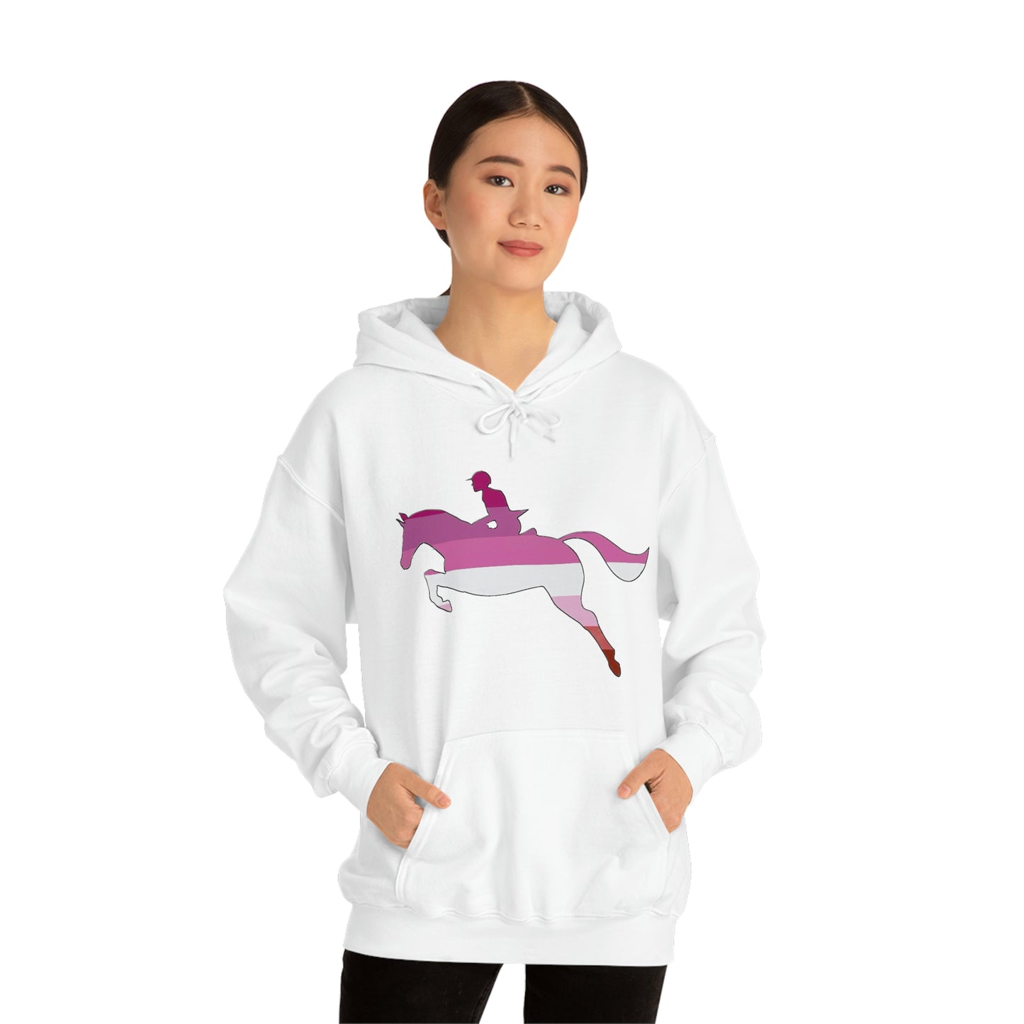 Lesbian - PRIDE, LOVE, and HORSES Hooded Sweatshirt