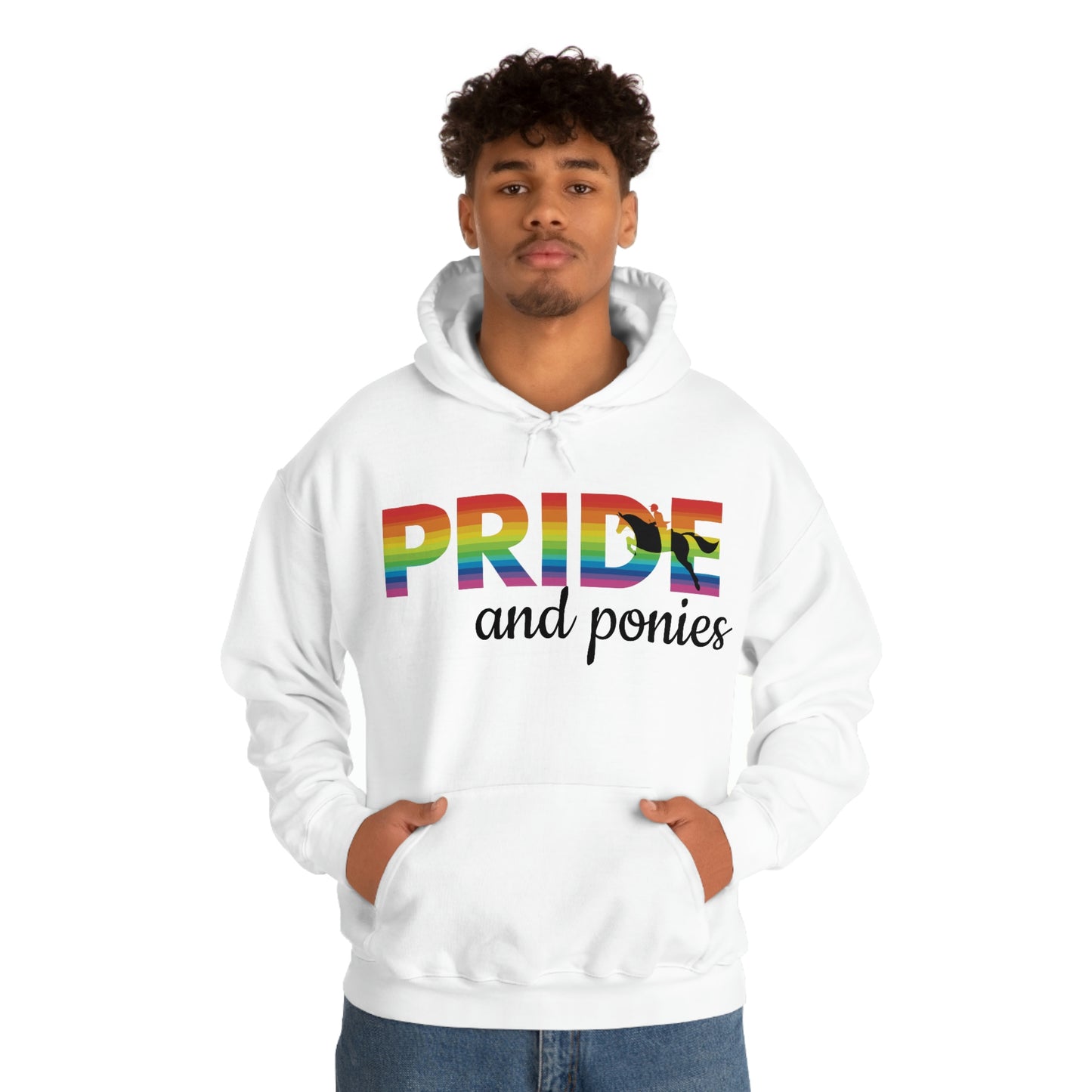 Unisex PRIDE and ponies Hooded Sweatshirt