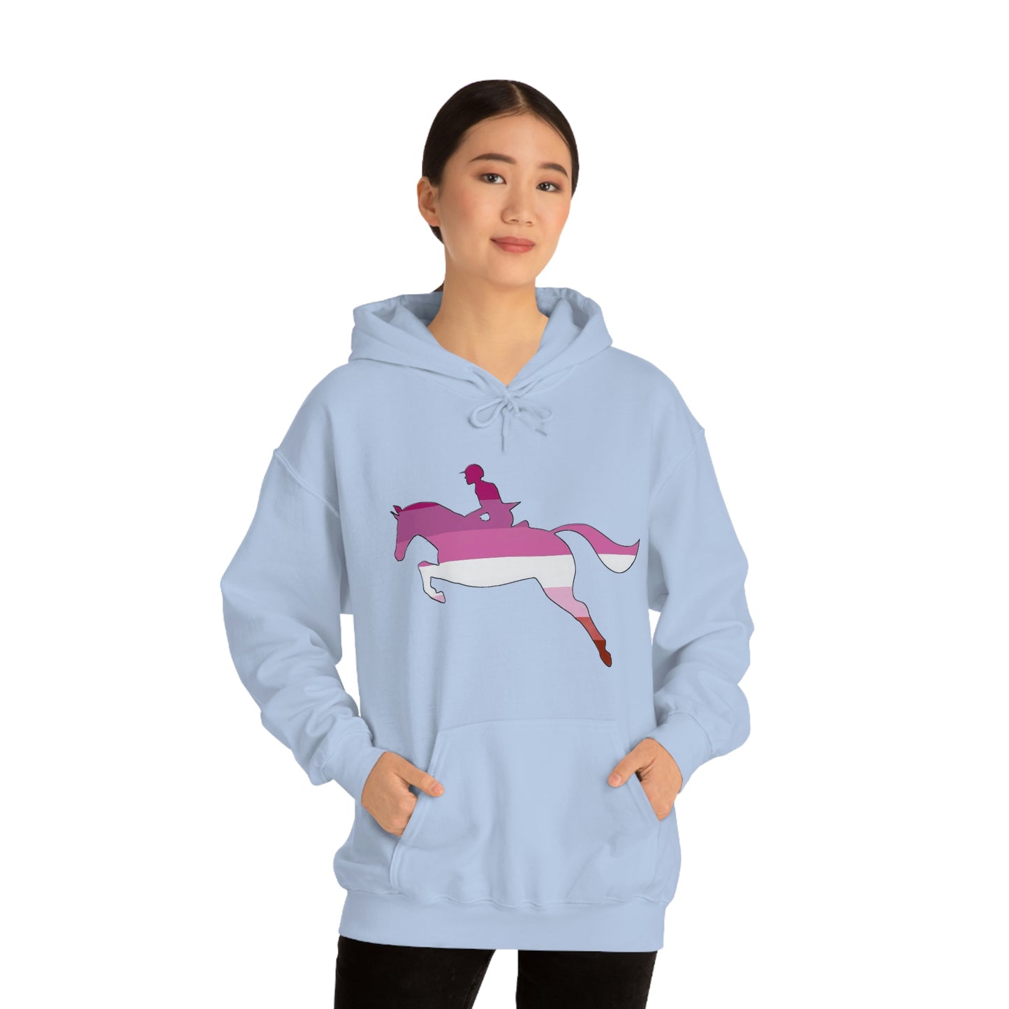 Lesbian - PRIDE, LOVE, and HORSES Hooded Sweatshirt