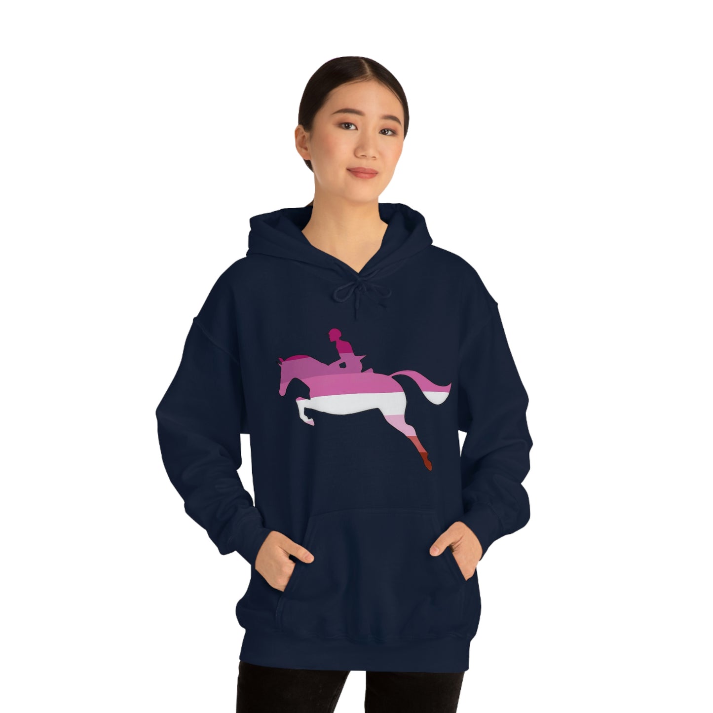 Lesbian - PRIDE, LOVE, and HORSES Hooded Sweatshirt