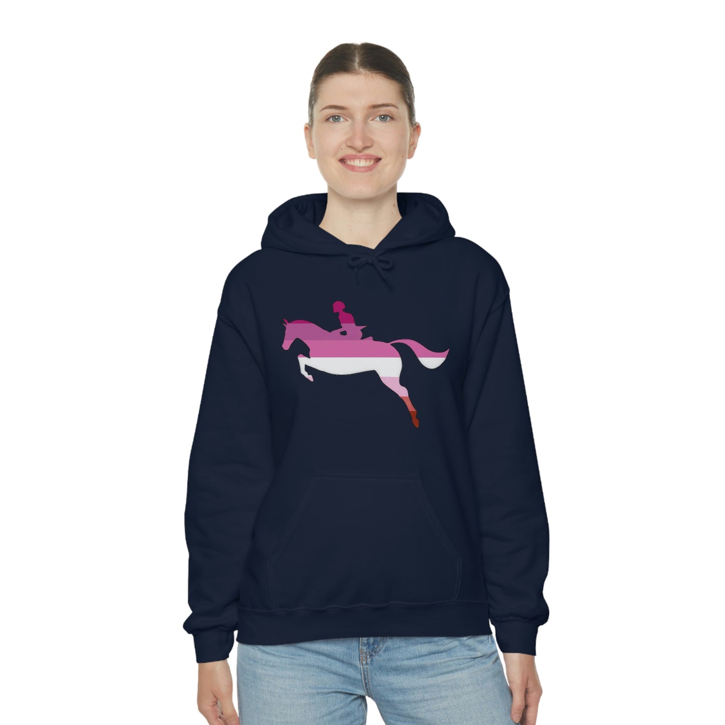 Lesbian - PRIDE, LOVE, and HORSES Hooded Sweatshirt