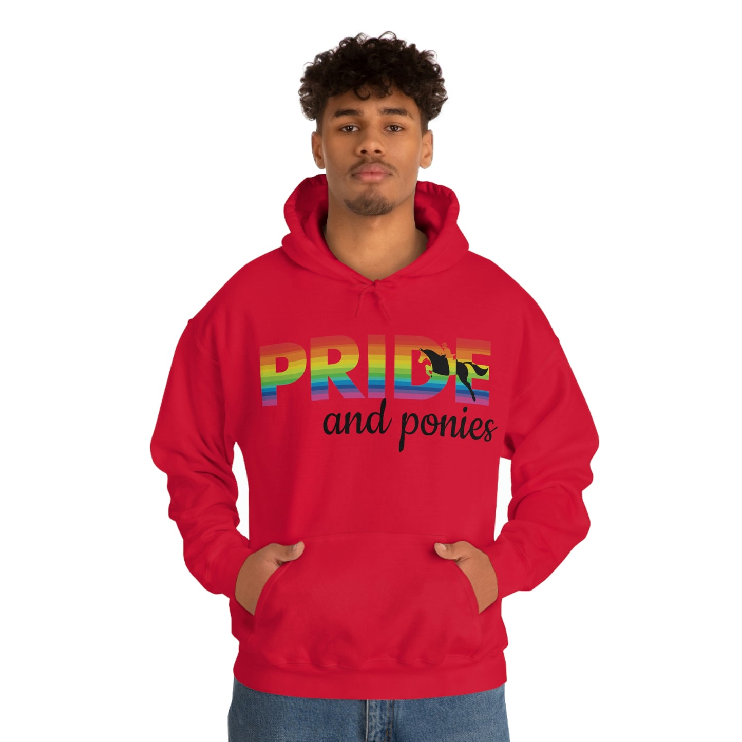 Unisex PRIDE and ponies Hooded Sweatshirt